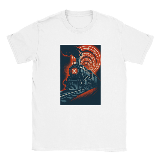 XRP Express Unisex T-Shirt – Vintage Crypto Poster Style Tee - F4 Custom Prints