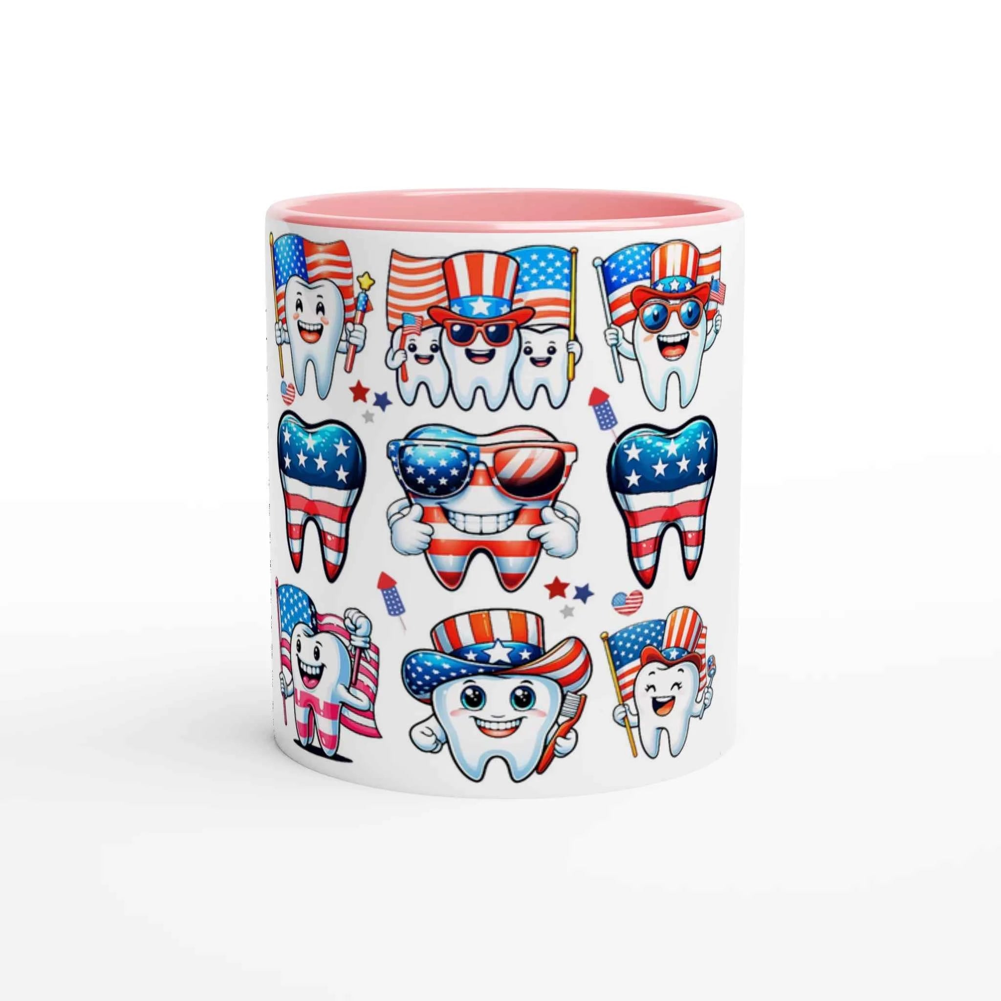 Dental Squad 4th of July 11oz Coffee Mug with Color Inside