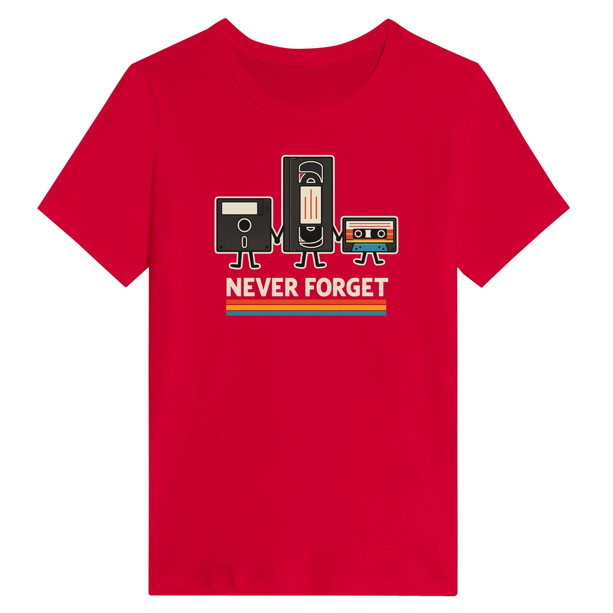 Women’s Retro Tech Squad Never Forget T-Shirt