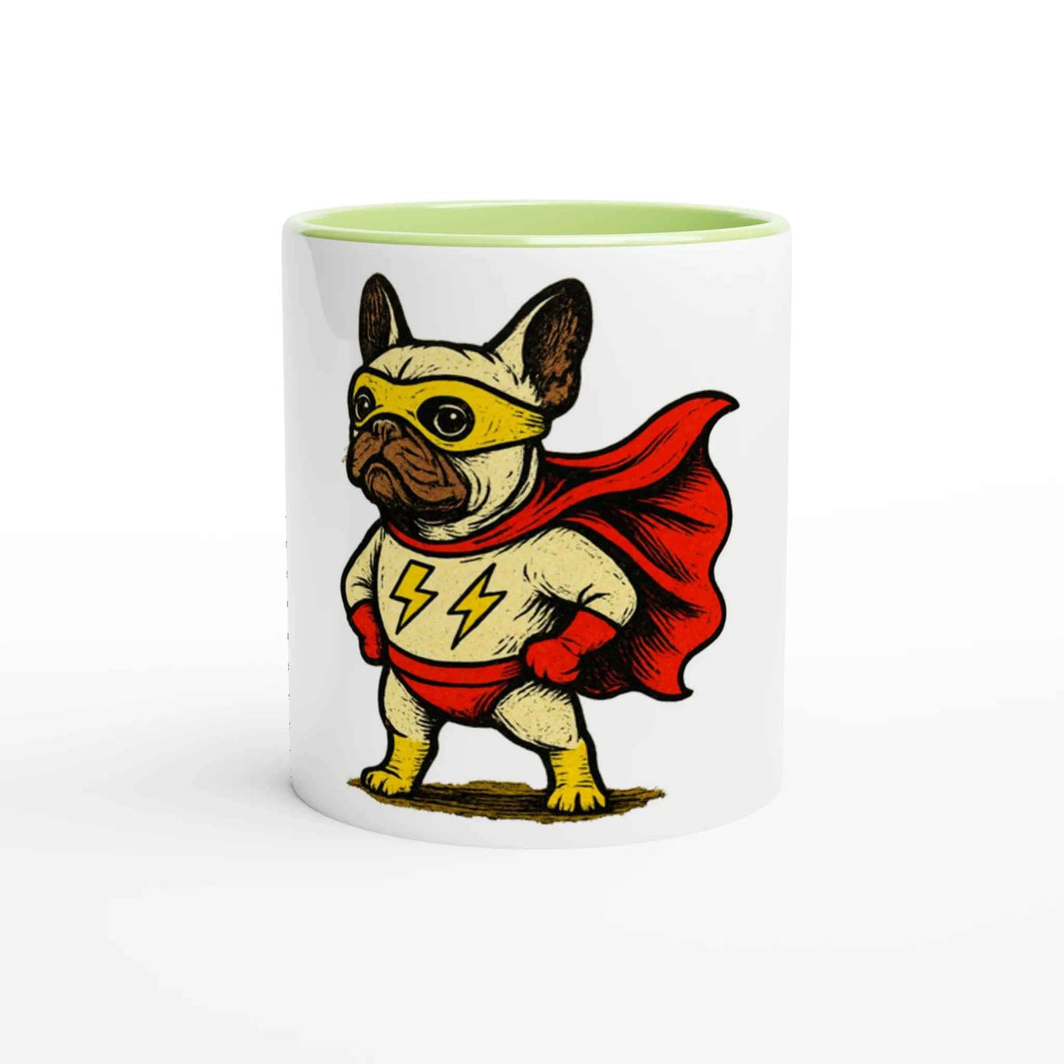 Super Frenchie 11oz Coffee Mug with Color Inside