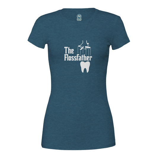The Flossfather Women’s T-Shirt – Funny Dental Hygienist Shirt - F4 Custom Prints