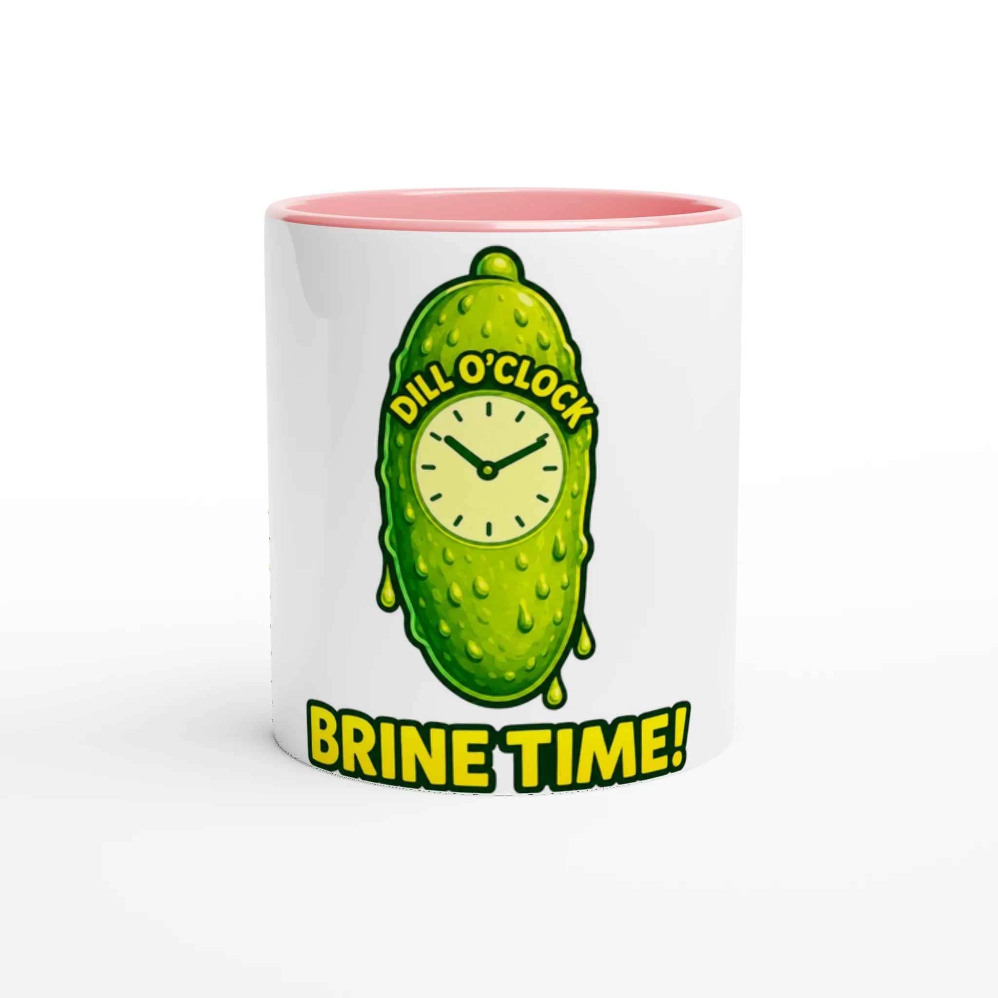 Dill OClock Brine Time 11oz Coffee Mug with Color Inside