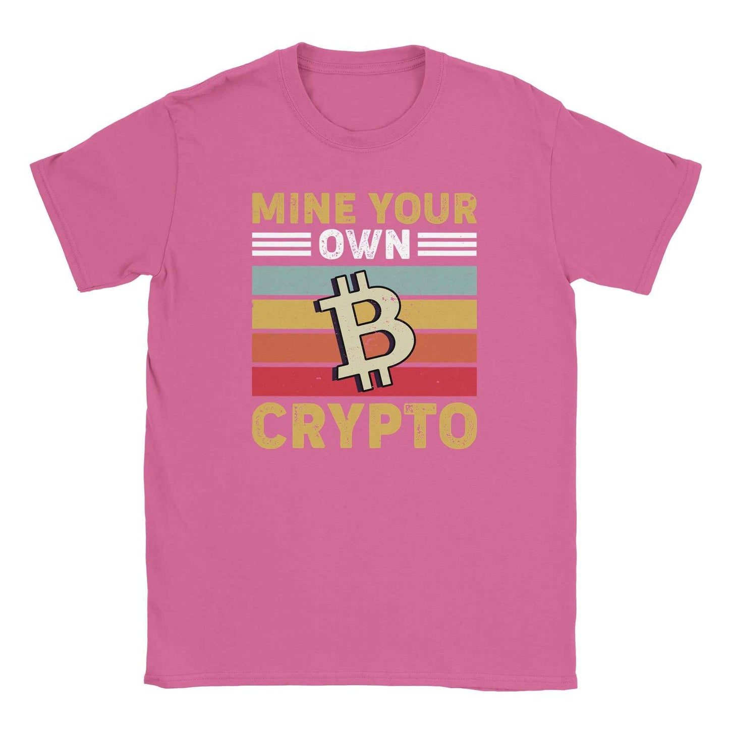 Bitcoin T-Shirt – 'Mine Your Own Crypto' Retro Sunset Design