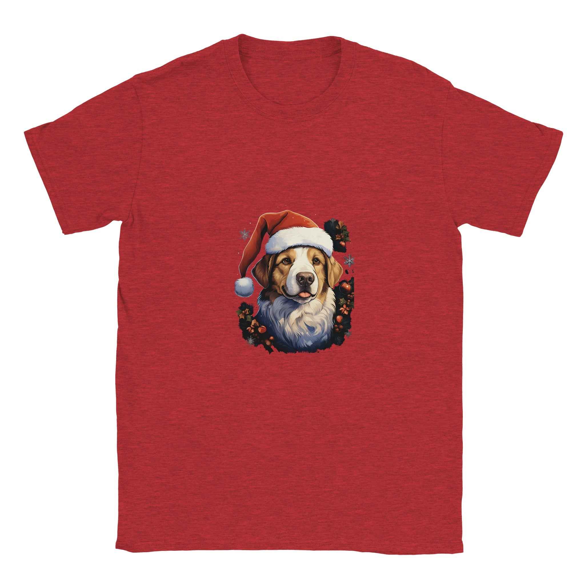 Jolly Santa Paws Dog Christmas Tee – Festive Holiday Graphic Tee for Pet Lovers