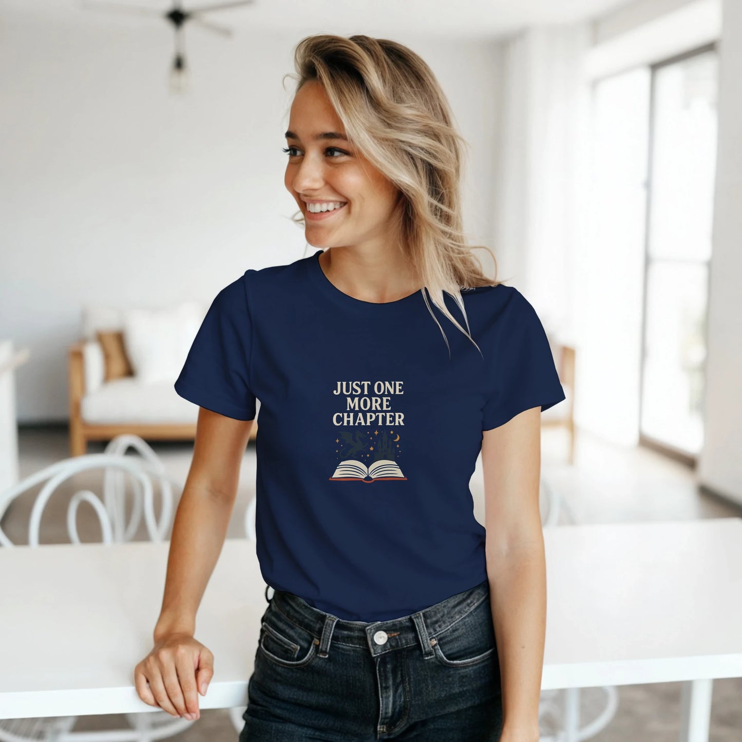 Just One More Chapter T-Shirt – Fantasy Booklover Reading Tee - F4 Custom Prints