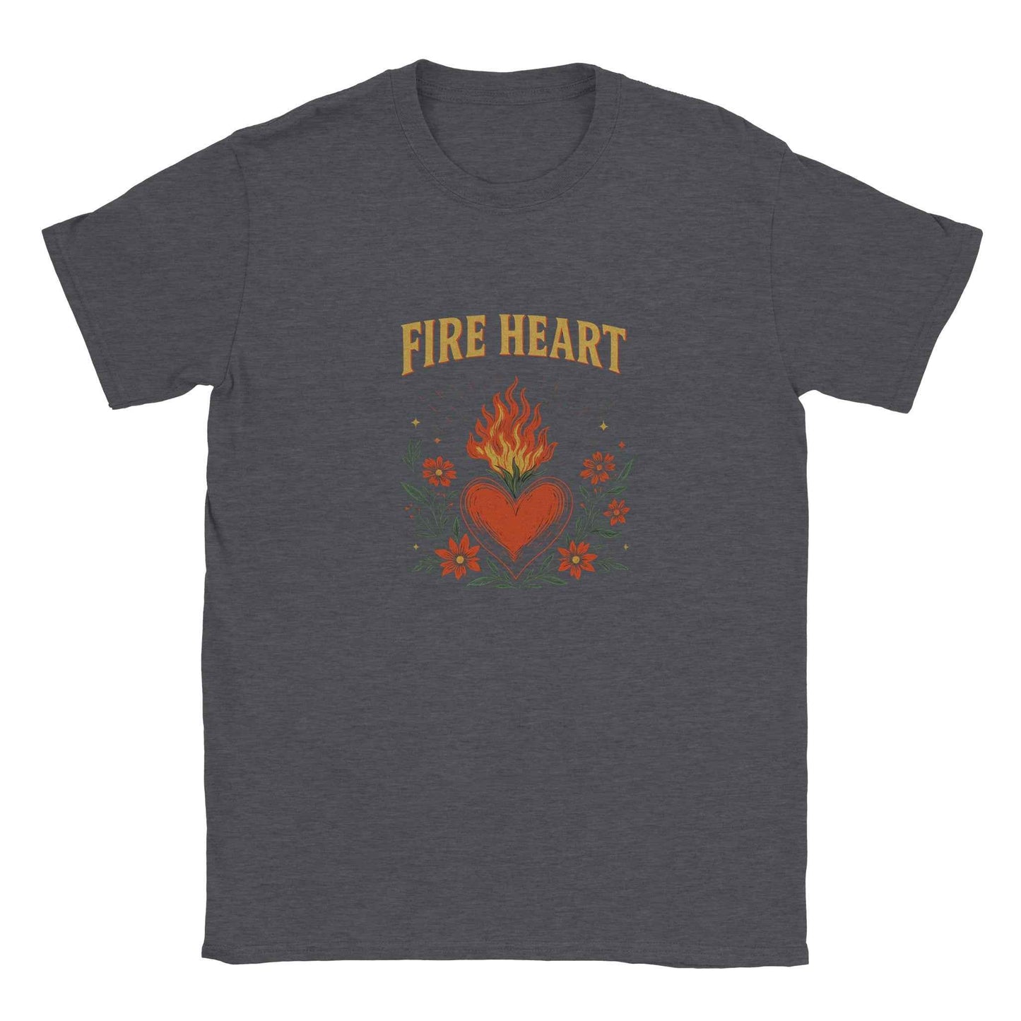 Fire Heart T-Shirt TOG – Fantasy Flame Graphic Tee - F4 Custom Prints