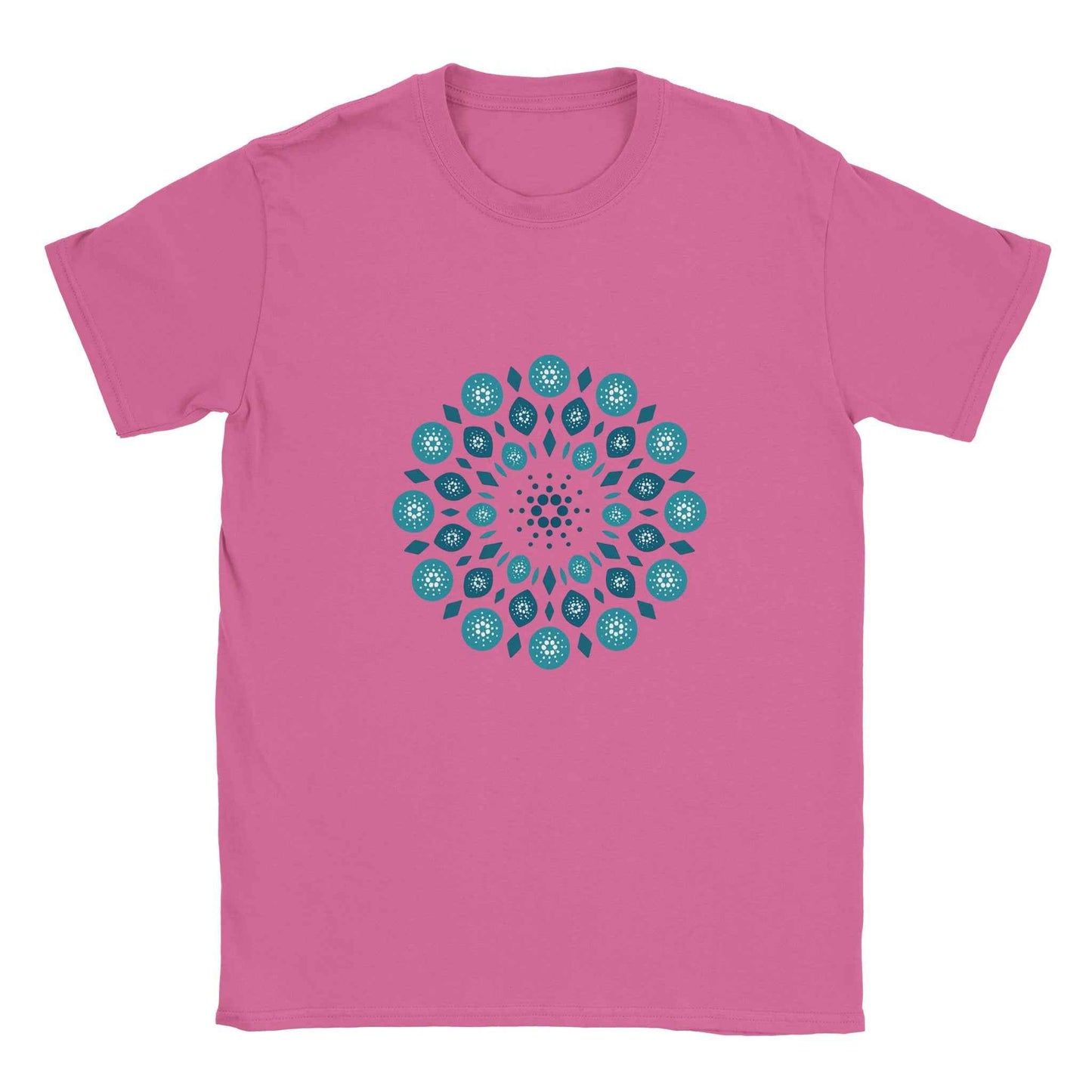 Cardano T-Shirt – Ornate Mandala Style in Cool Teal Hues