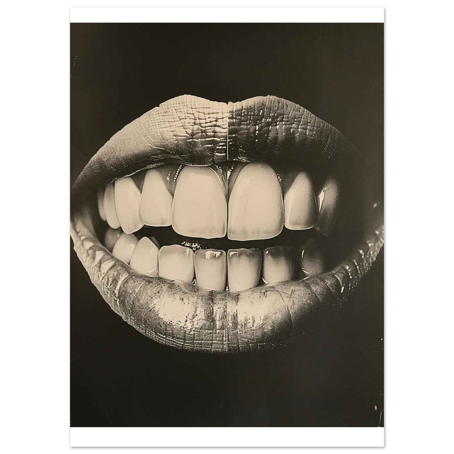 "Bite Me" Poster – Edgy Monochrome Glamour Wall Art (Multiple Sizes Available)