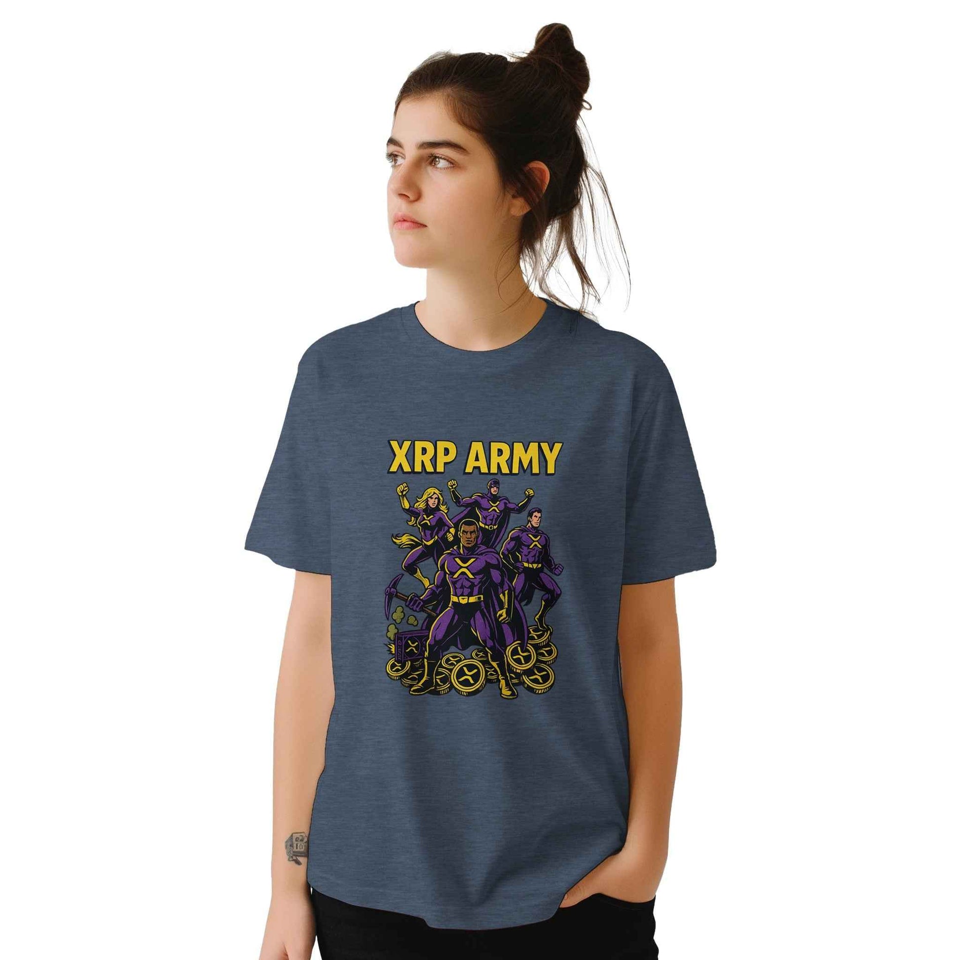 XRP Army T-Shirt – Superheroes of Crypto Graphic Tee