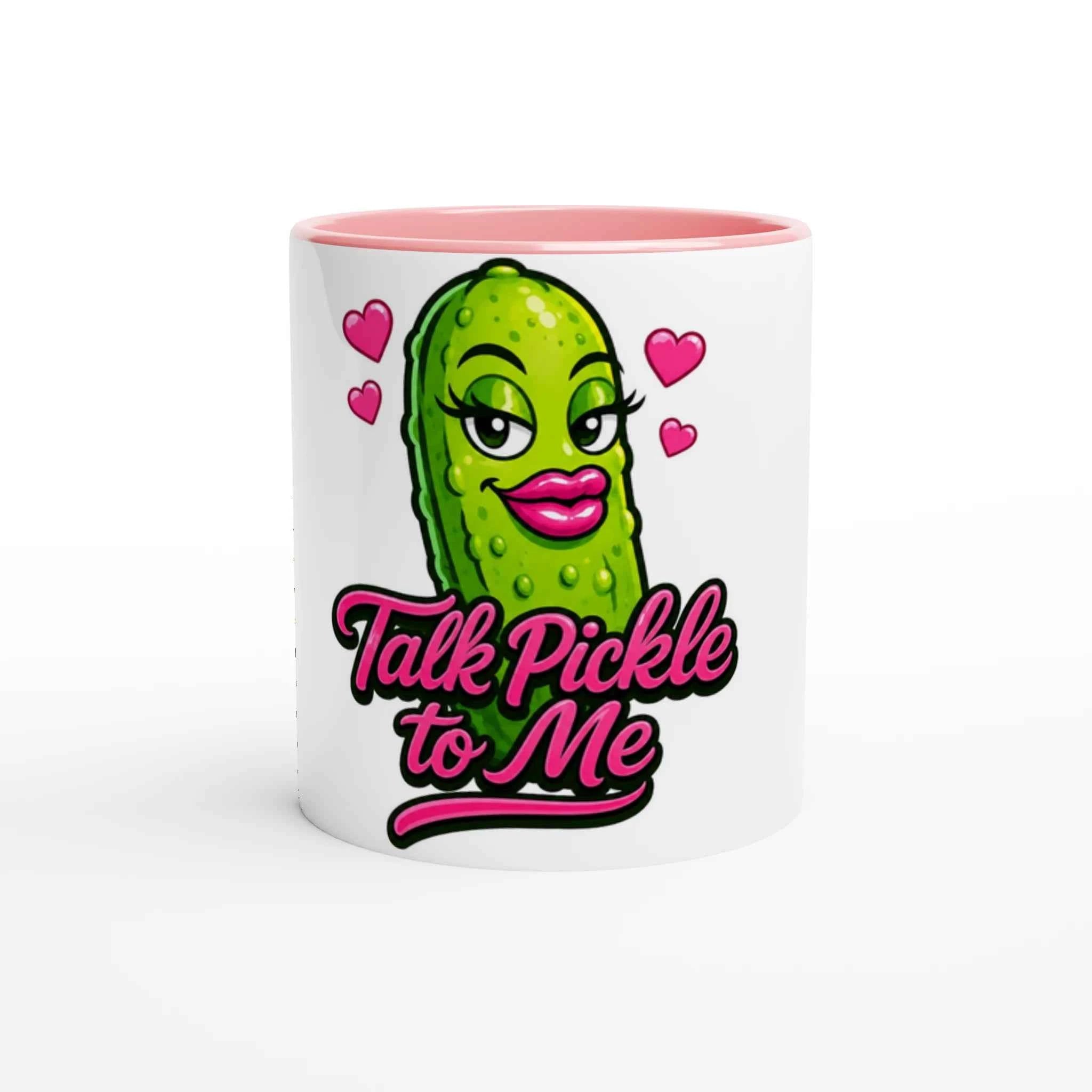 Talk Pickle to Me 11oz Coffee Mug with Color Inside