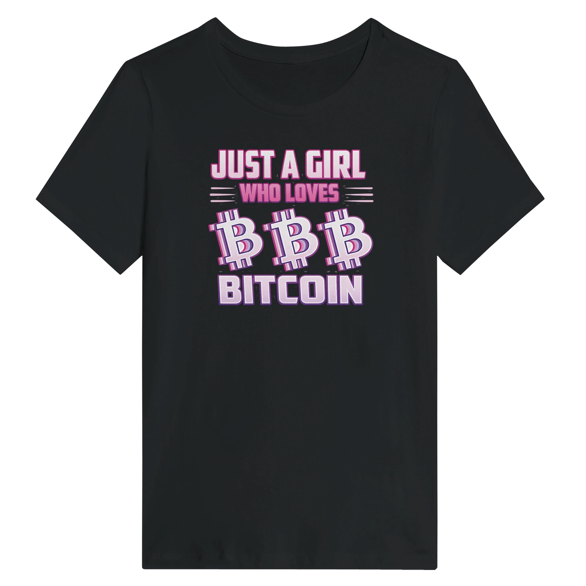 Bitcoin Women’s Shirt – Just a Girl Who Loves Bitcoin Retro Design