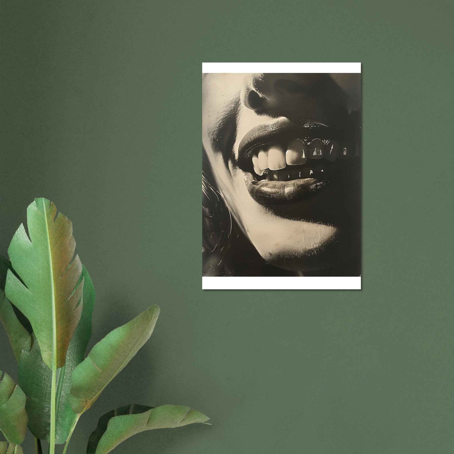 "The Smile" Poster – Captivating Noir Glamour Wall Art (Multiple Sizes Available)