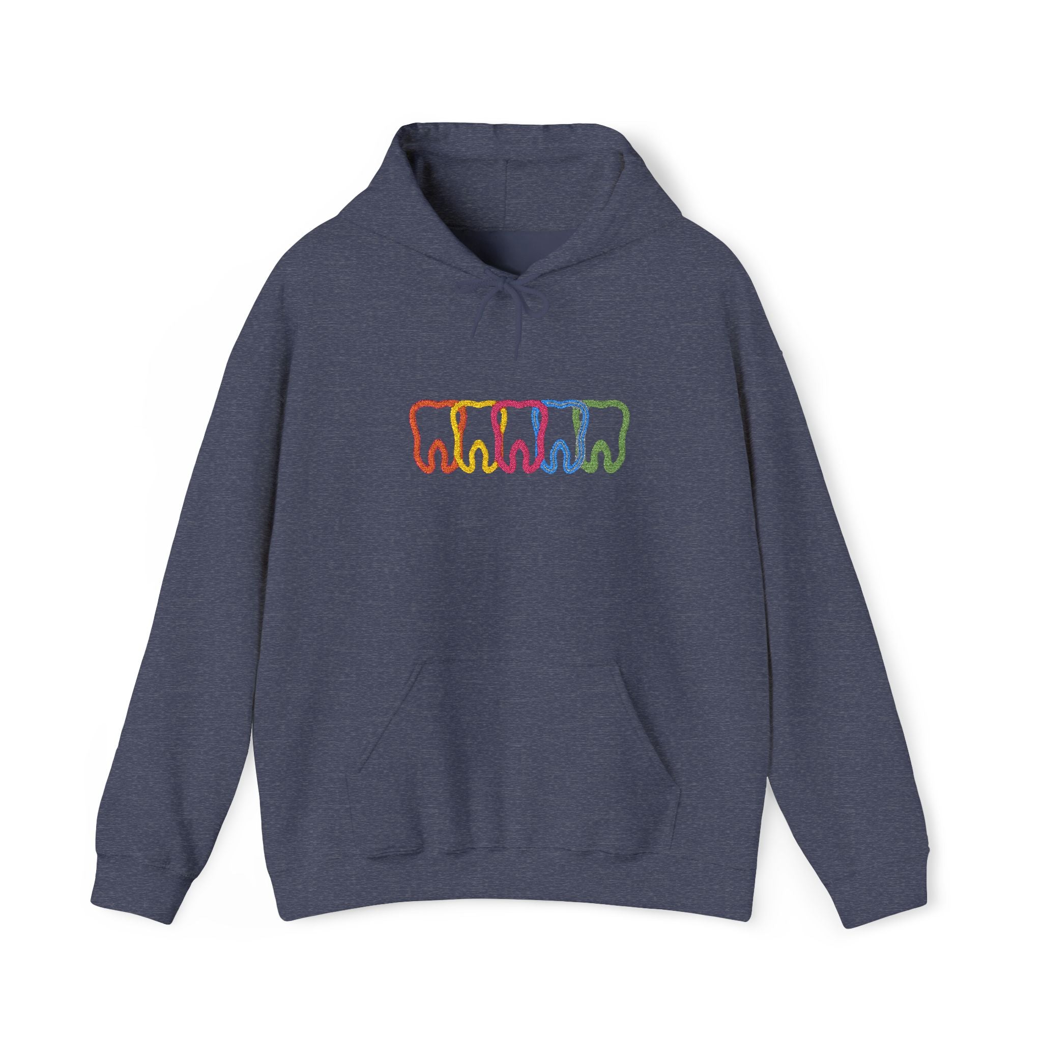 Embroidered Dental Neon Teeth Hoodie