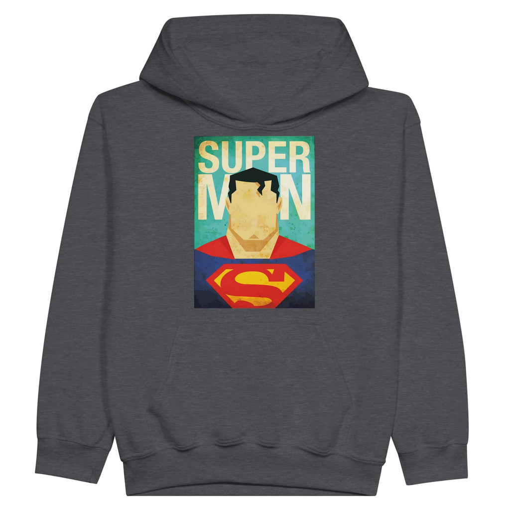 Kids Retro Superman Inspired Hoodie