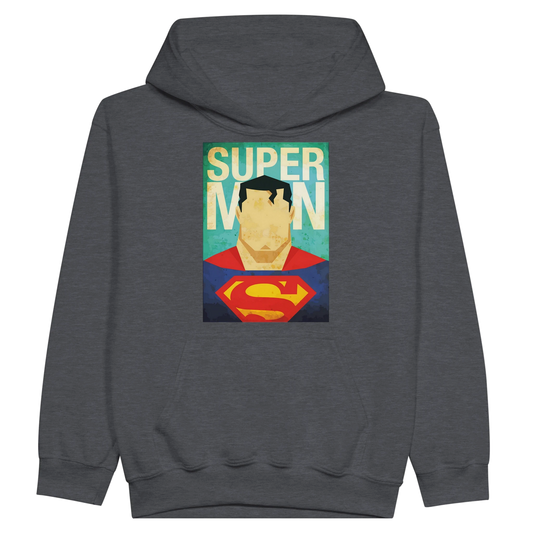 Kids Retro Superman Inspired Hoodie