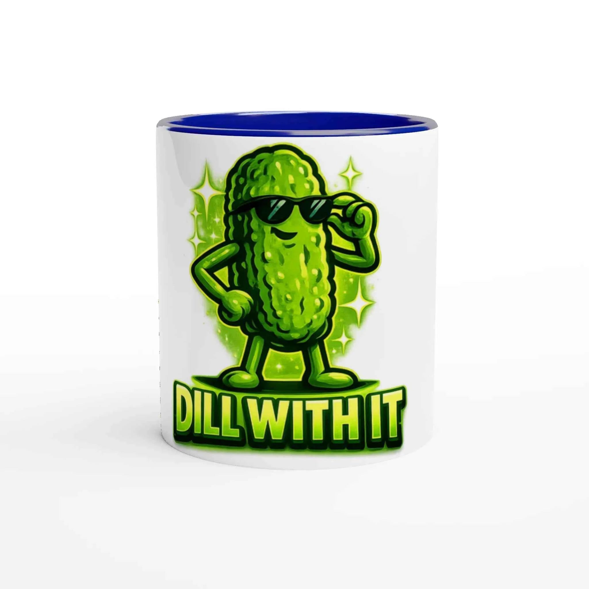 Dill With It Pickle 11oz Coffee Mug with Color Inside