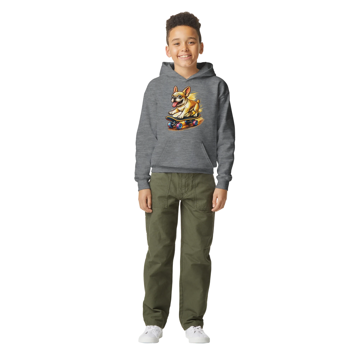 Kids Skater Frenchie Hoodie