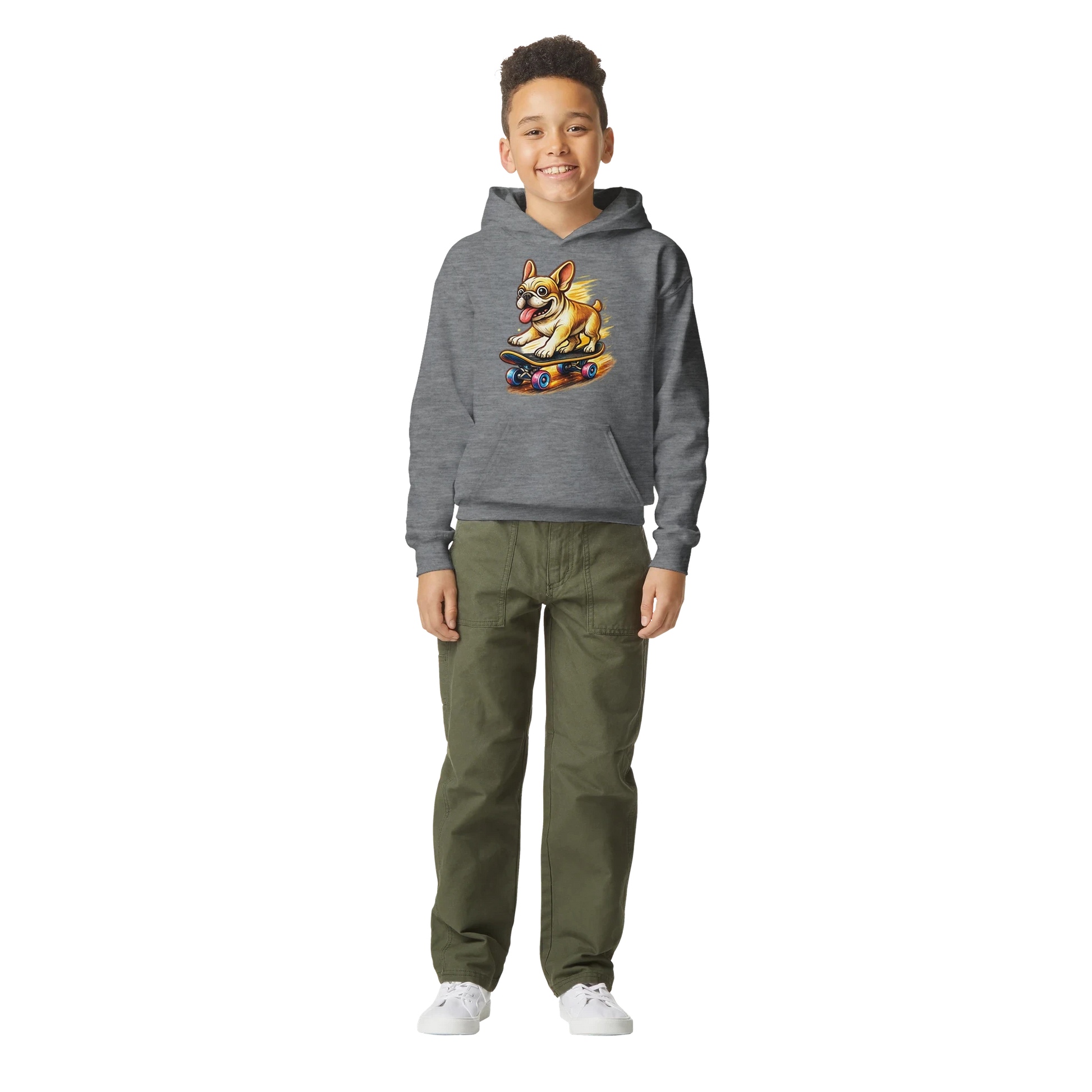 Kids Skater Frenchie Hoodie