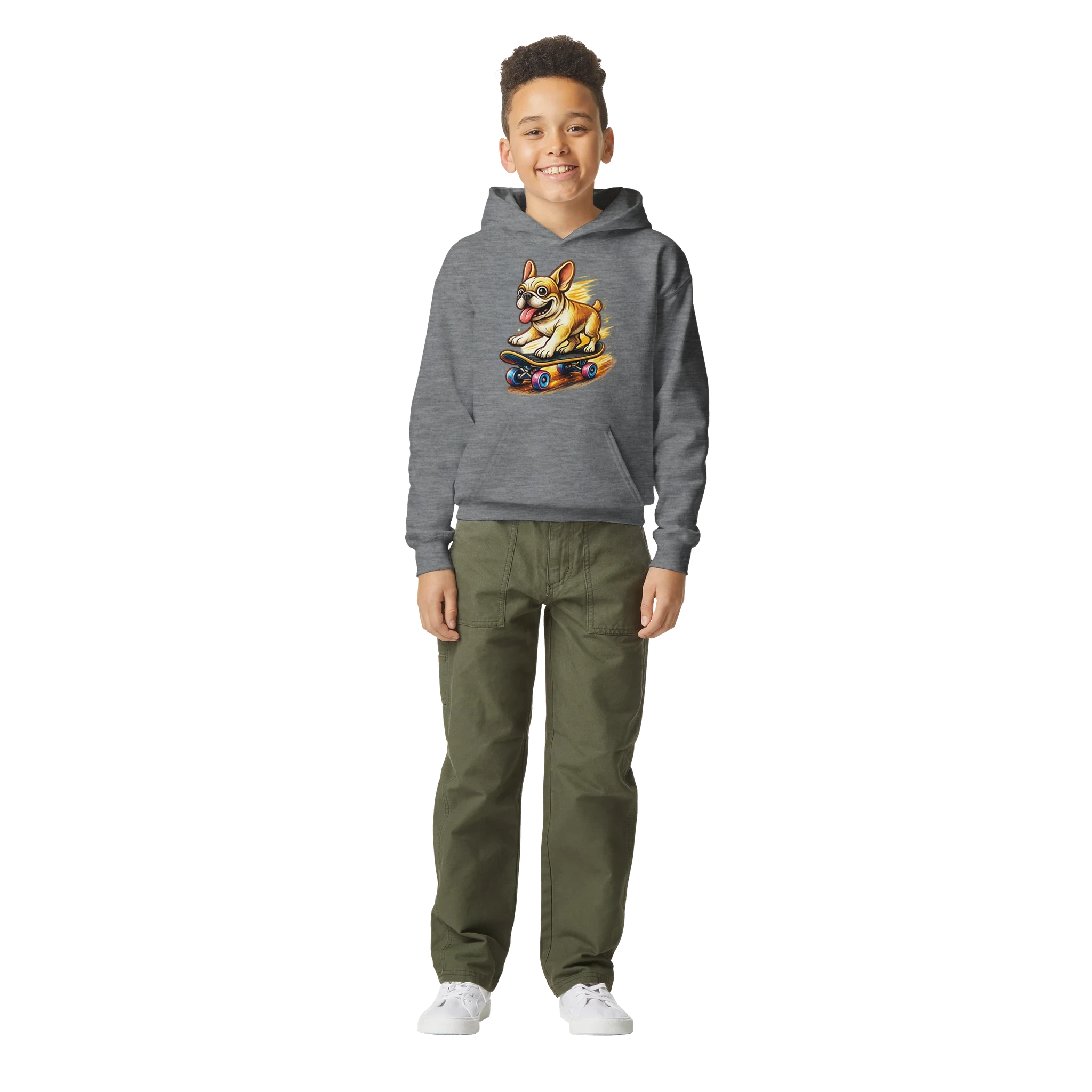 Kids Skater Frenchie Hoodie