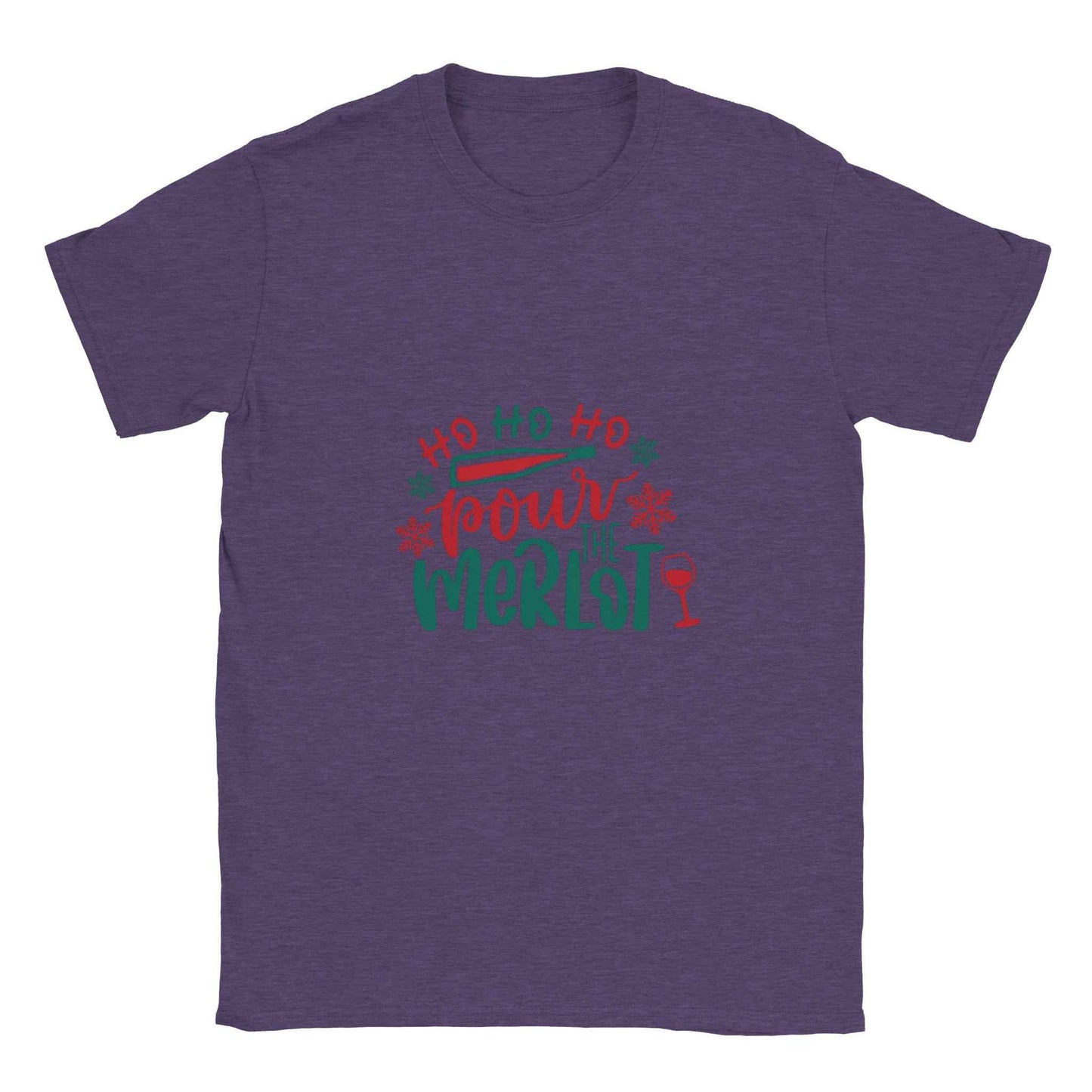 Ho Ho Ho Pour the Merlot Christmas Shirt – Festive Holiday Graphic Tee for Wine Lovers
