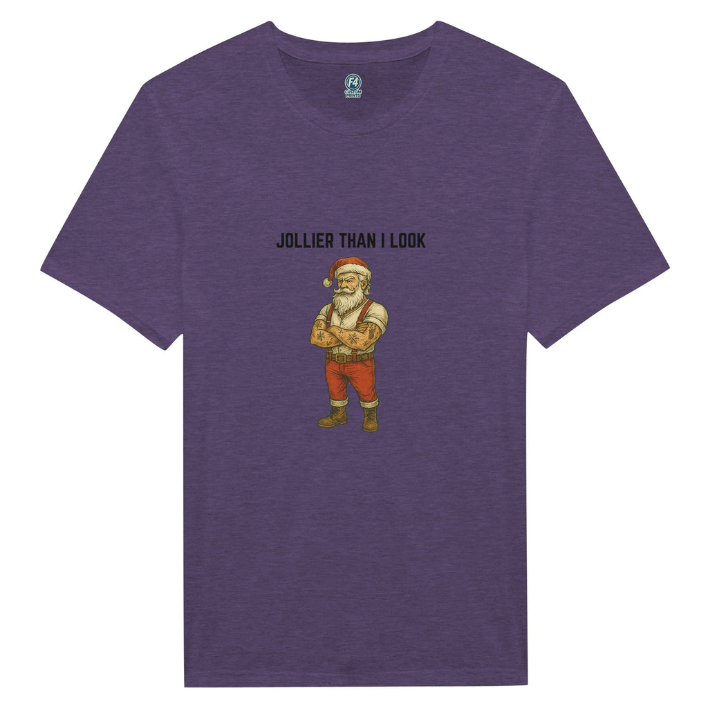 Tattooed Santa T-Shirt – Edgy Holiday Graphic Tee - F4 Custom Prints