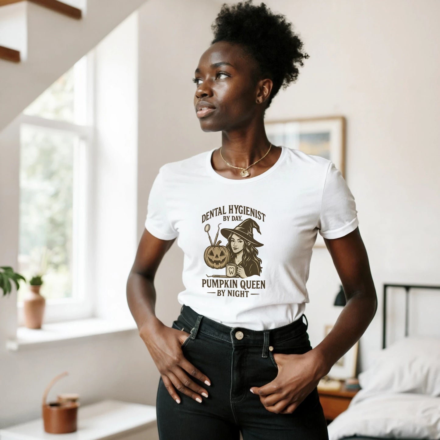 Dental Hygienist Halloween Shirt – Pumpkin Queen by Night Tee - F4 Custom Prints