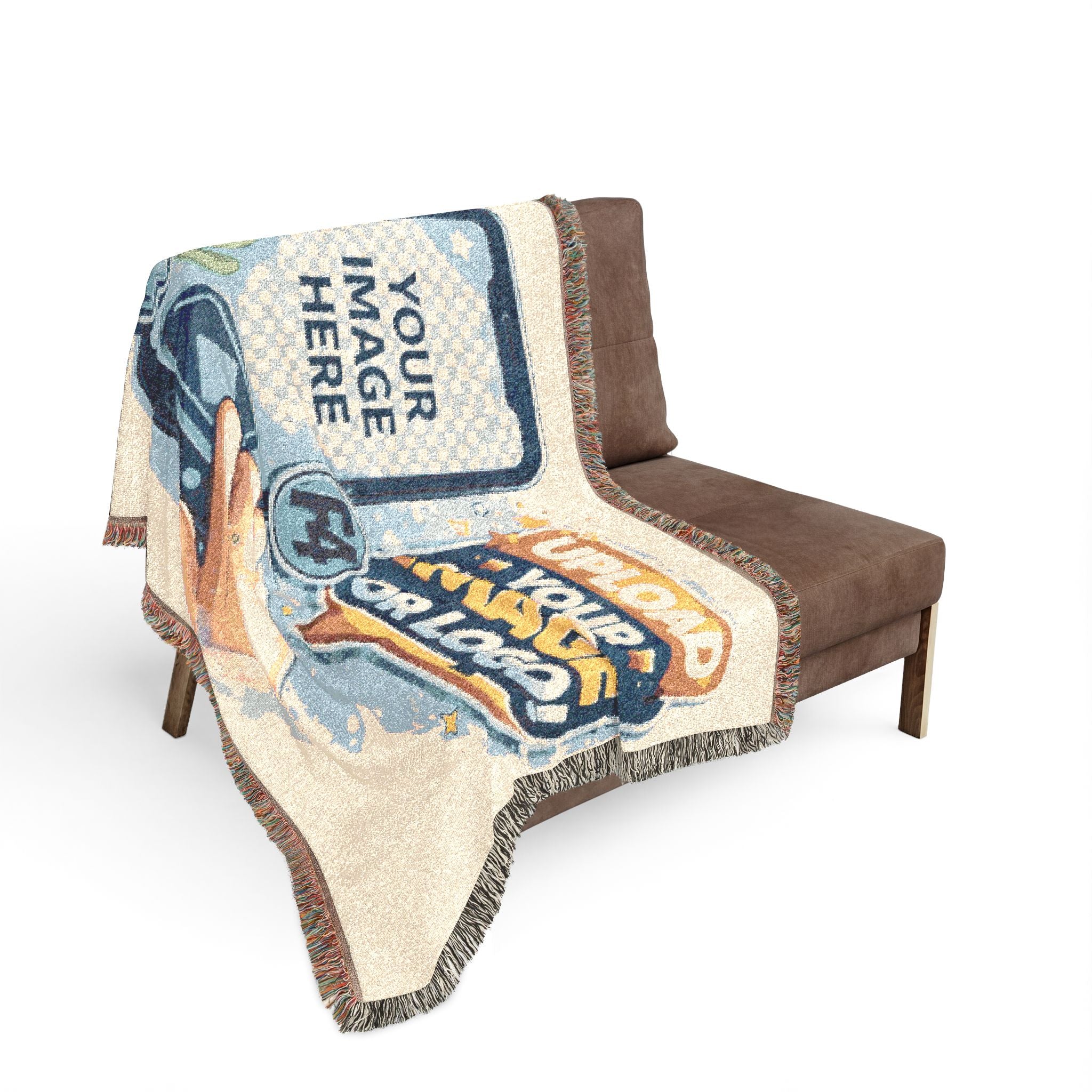 Custom Photo Woven Blanket – Personalized Logo & Image Throw