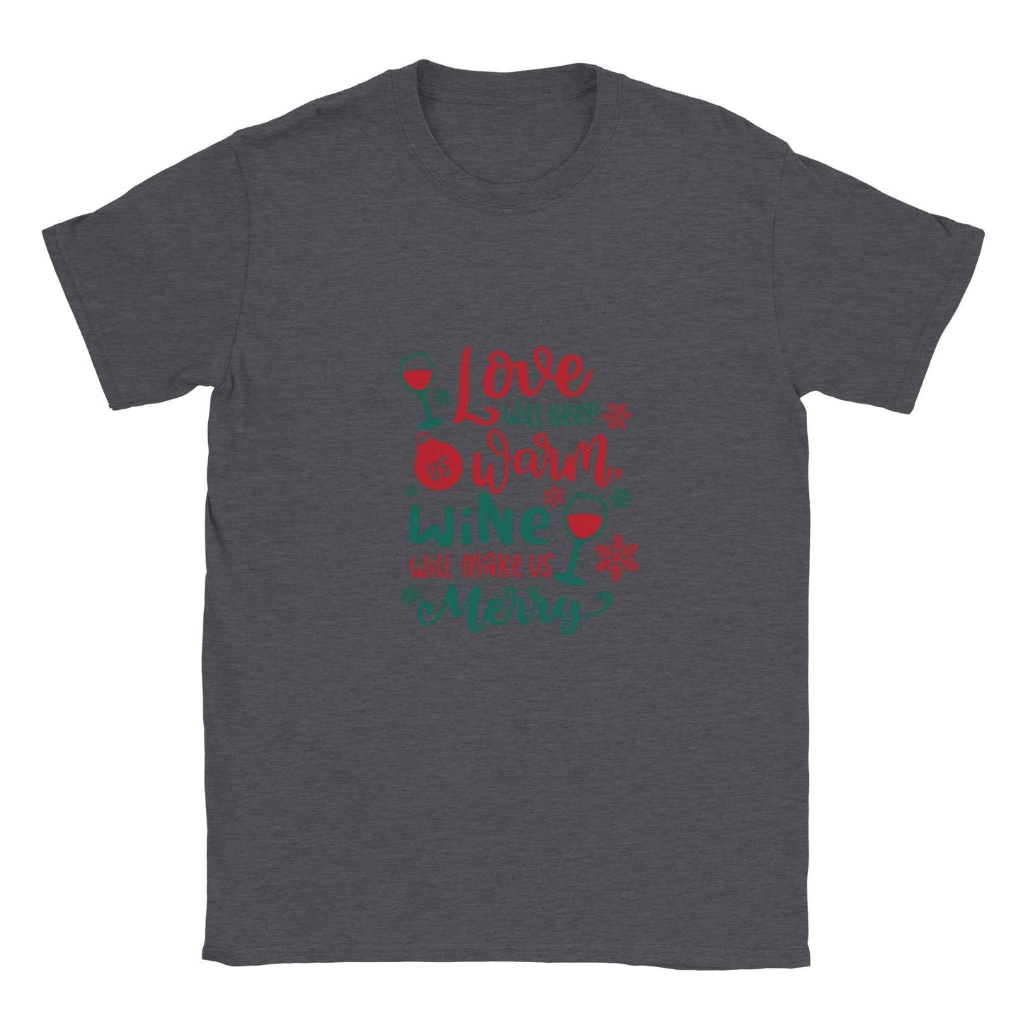 Love & Wine Christmas Shirt – Festive Holiday Graphic Tee for Merry Celebrations in Various Colors