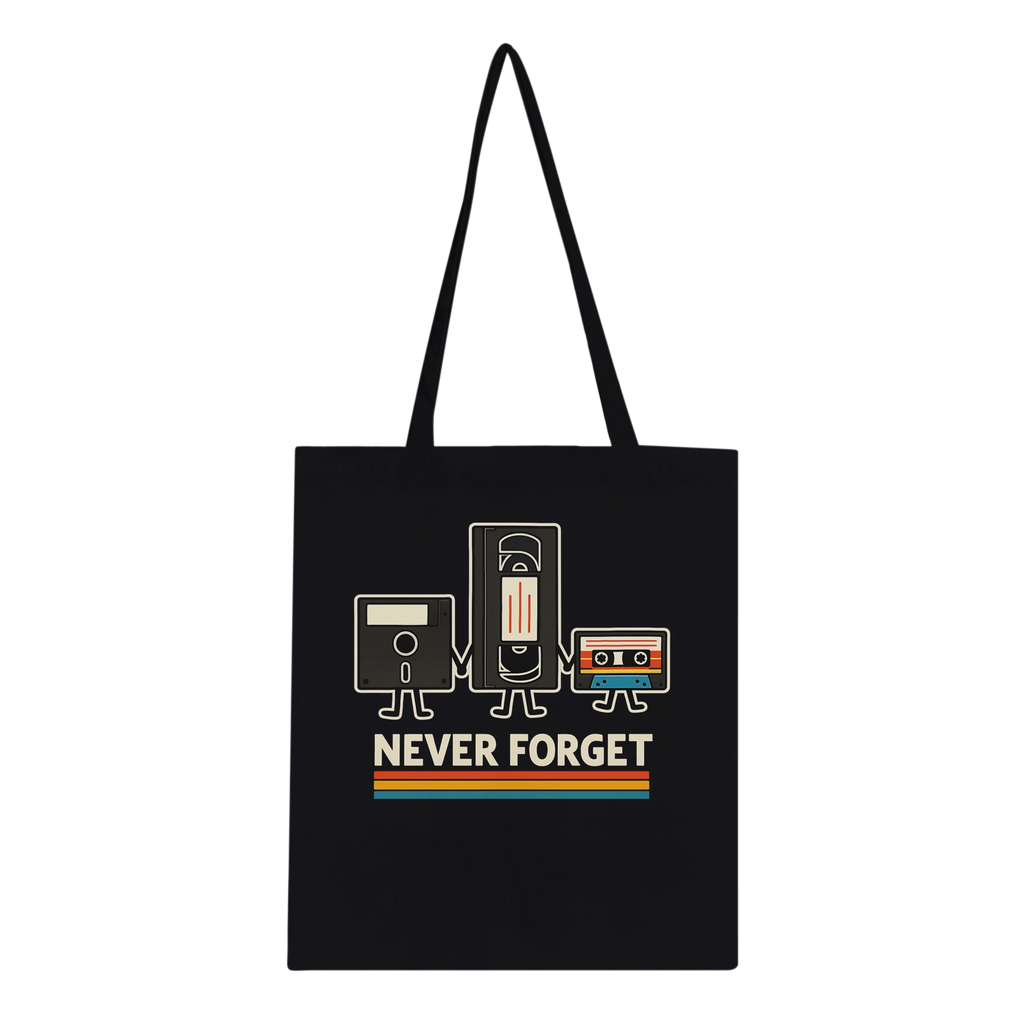 Retro Tech Squad Never Forget Tote Bag