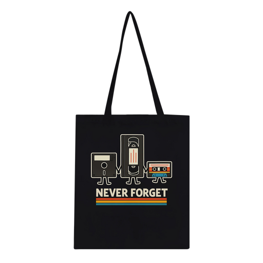 Retro Tech Squad Never Forget Tote Bag