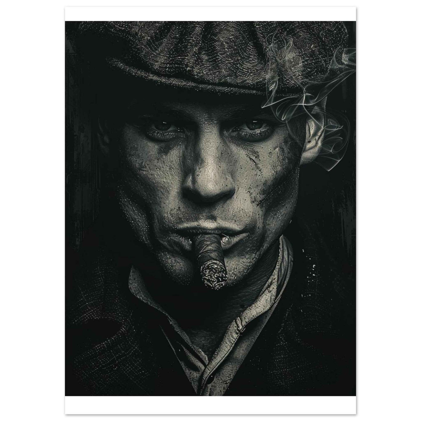 "The Gangster's Gaze" Poster – Gritty, Noir-Inspired Wall Art (Multiple Sizes Available)