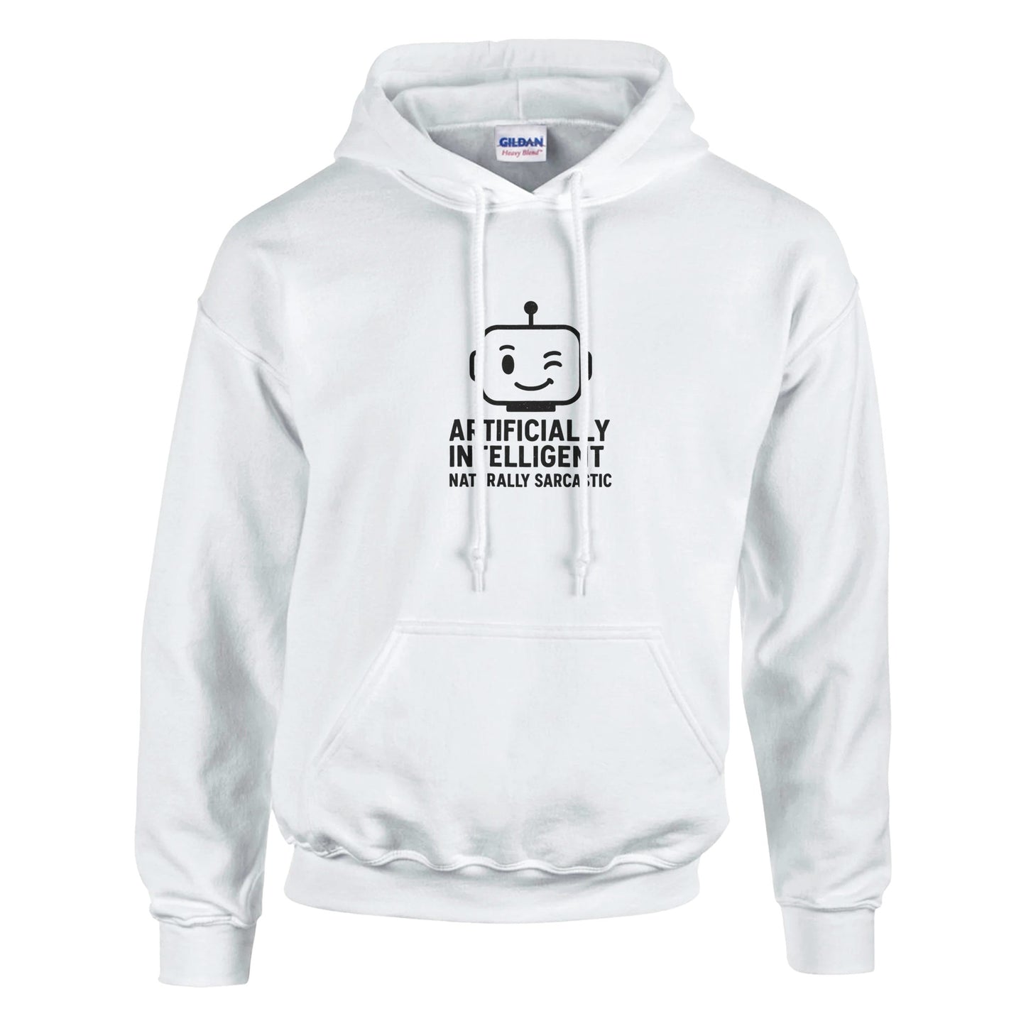 Artificially Intelligent Hoodie – Sarcastic Robot Design for Tech Enthusiasts - F4 Custom Prints