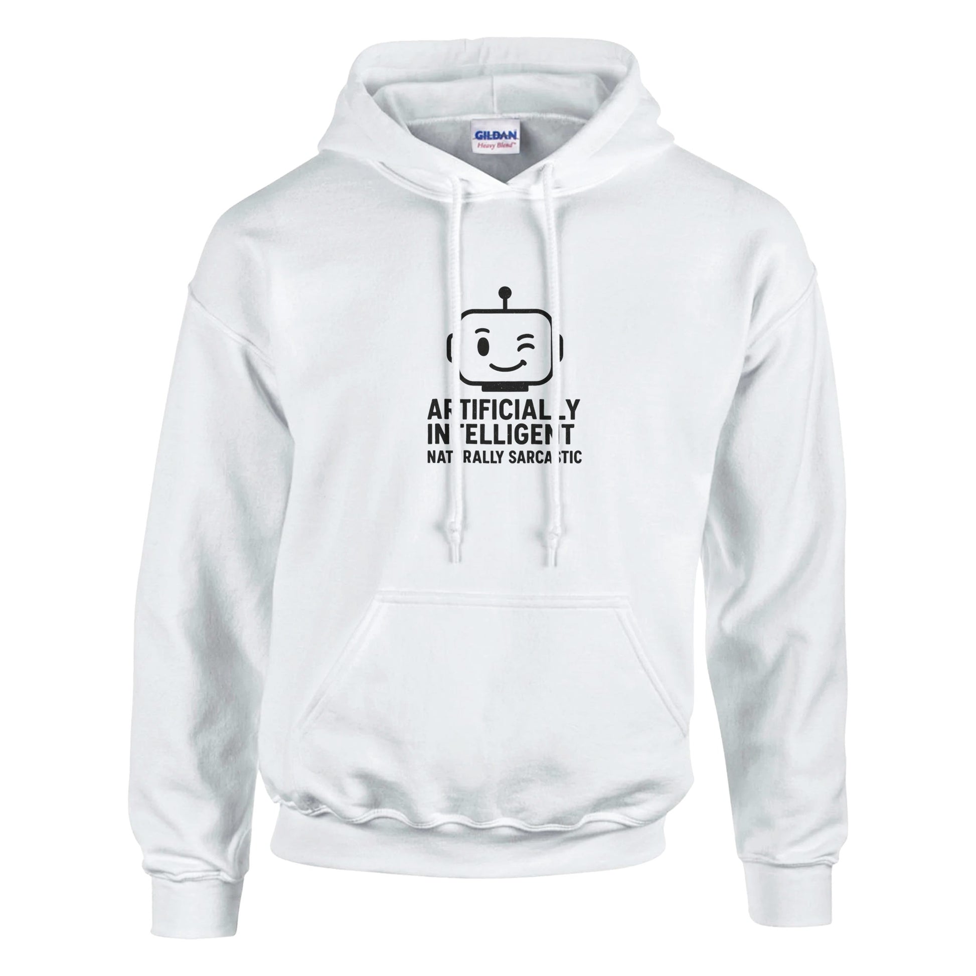 Artificially Intelligent Hoodie – Sarcastic Robot Design for Tech Enthusiasts - F4 Custom Prints