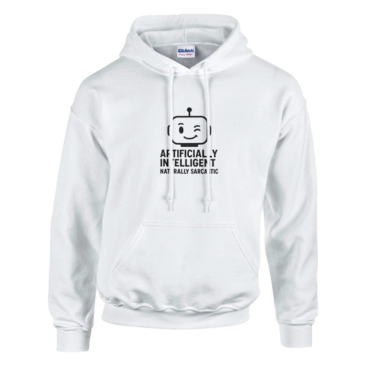 Artificially Intelligent Hoodie – Sarcastic Robot Design for Tech Enthusiasts - F4 Custom Prints