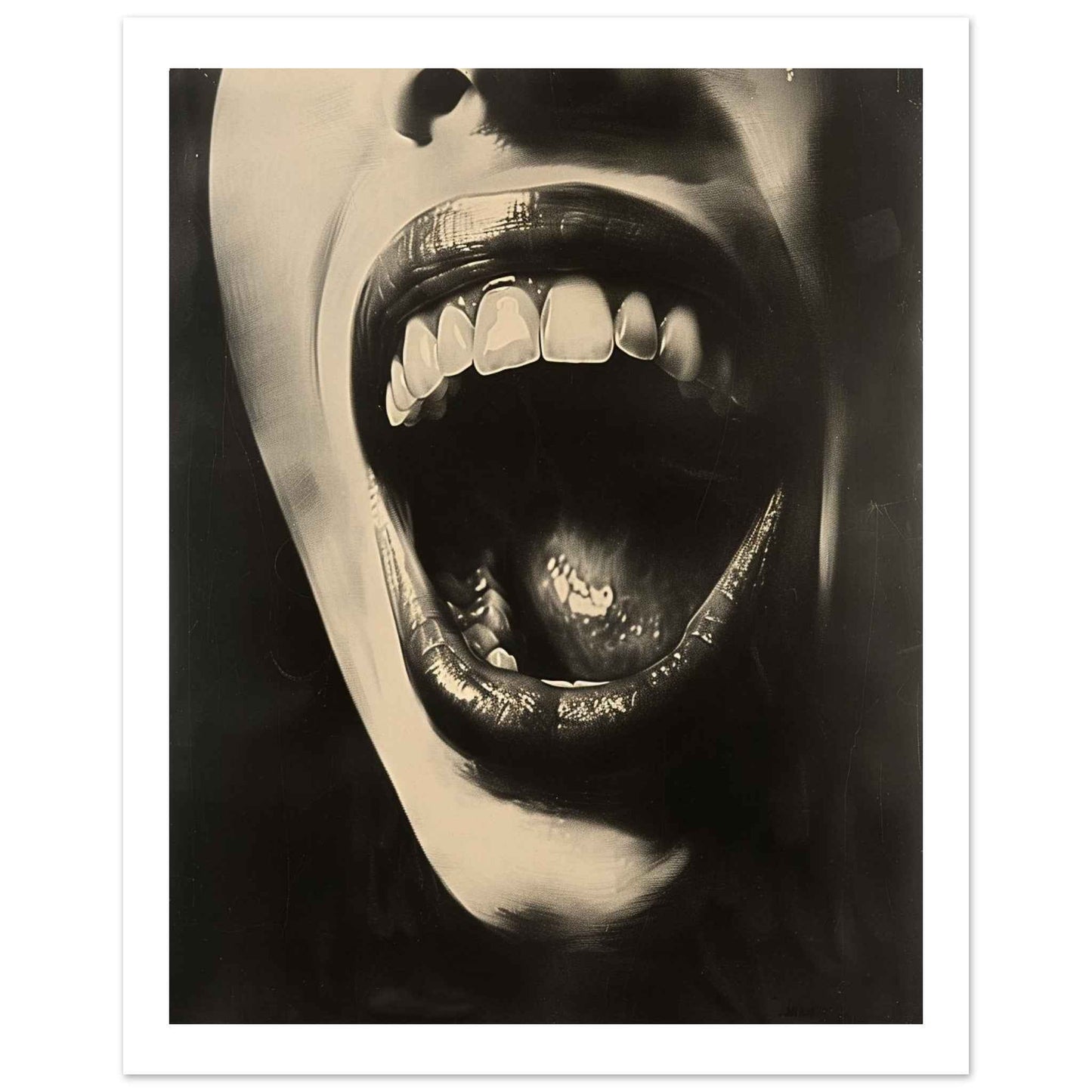 "The Scream" Poster – Bold Monochrome Statement Wall Art (Multiple Sizes Available)