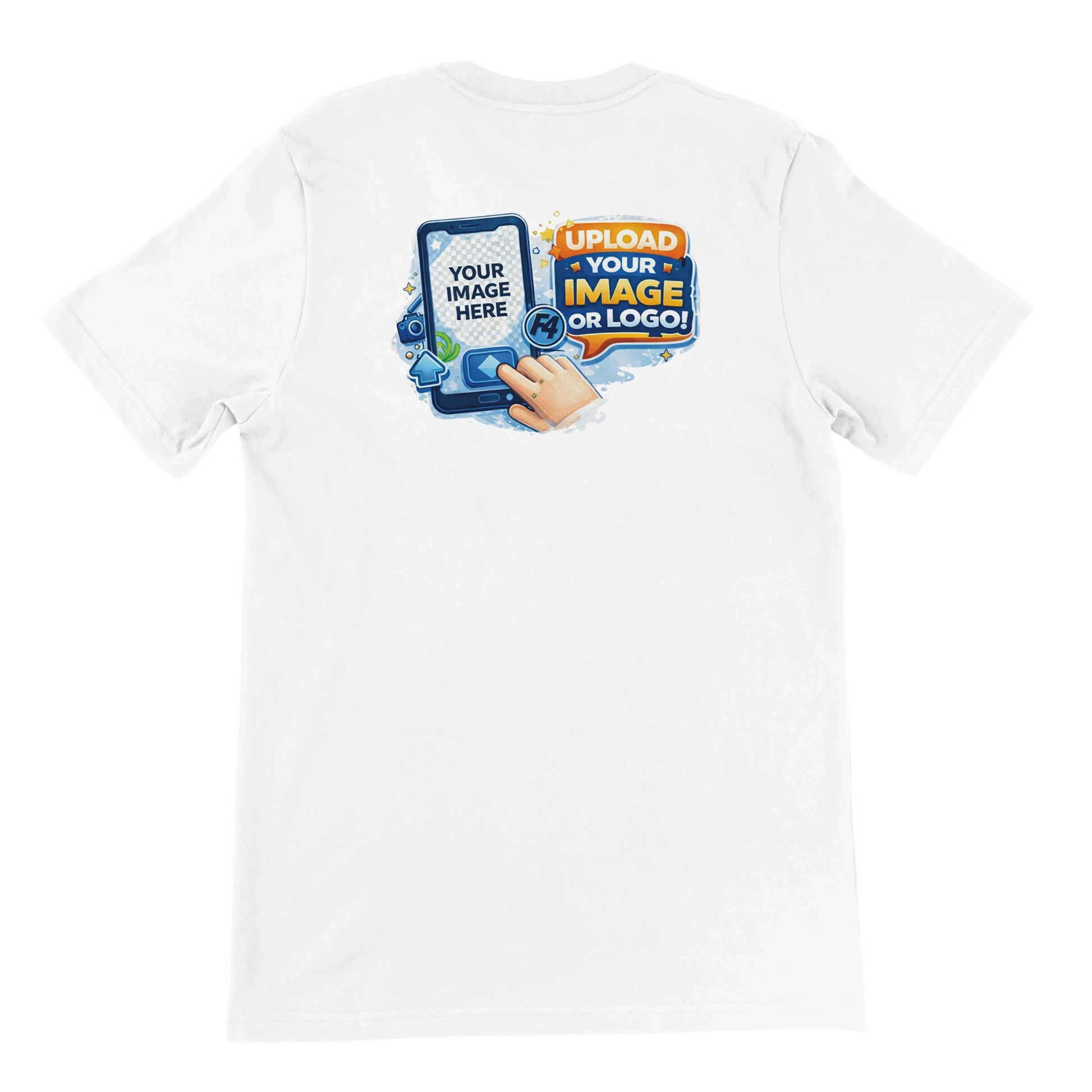 Custom Logo White T-Shirt – Front & Back Print