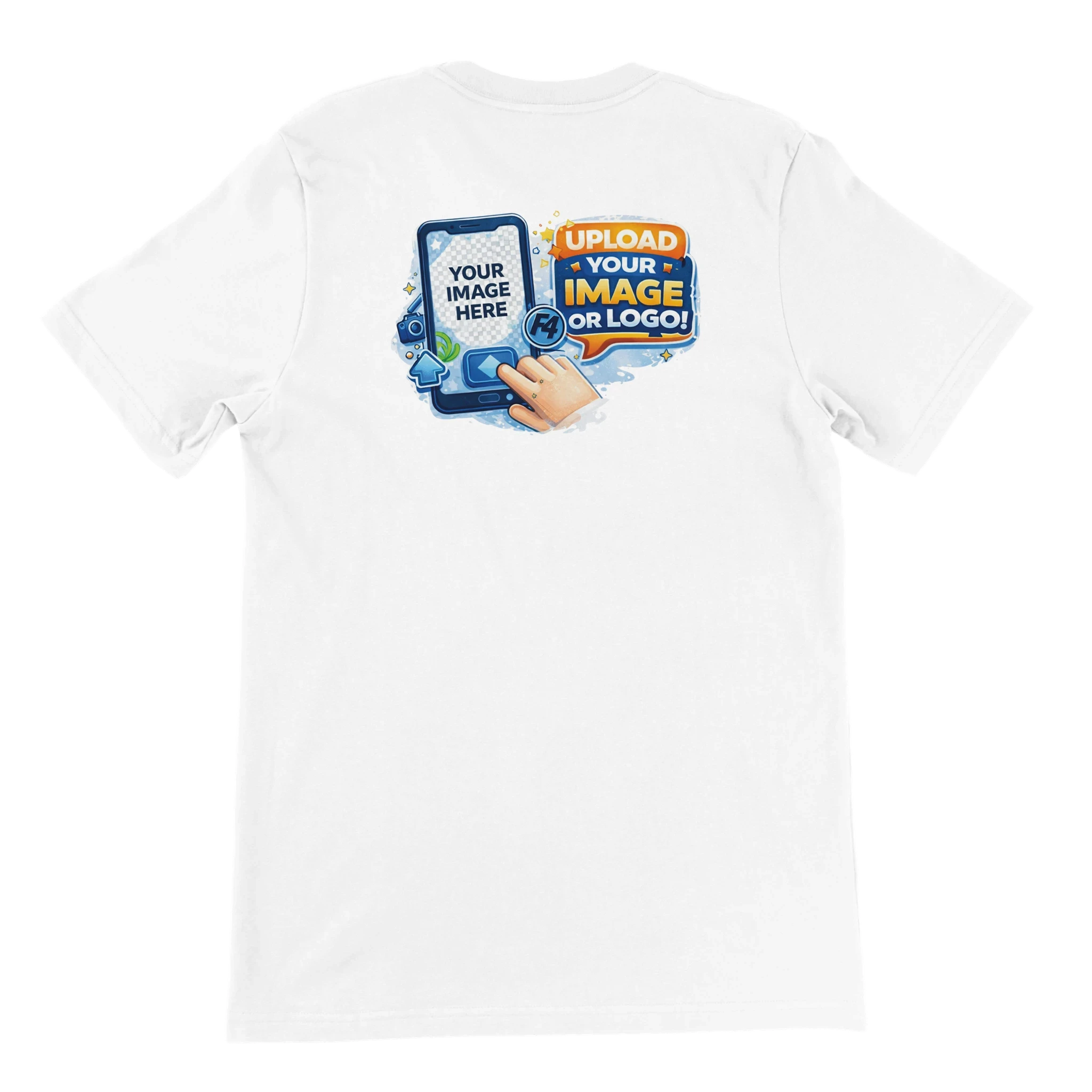Custom Logo White T-Shirt – Front & Back Print
