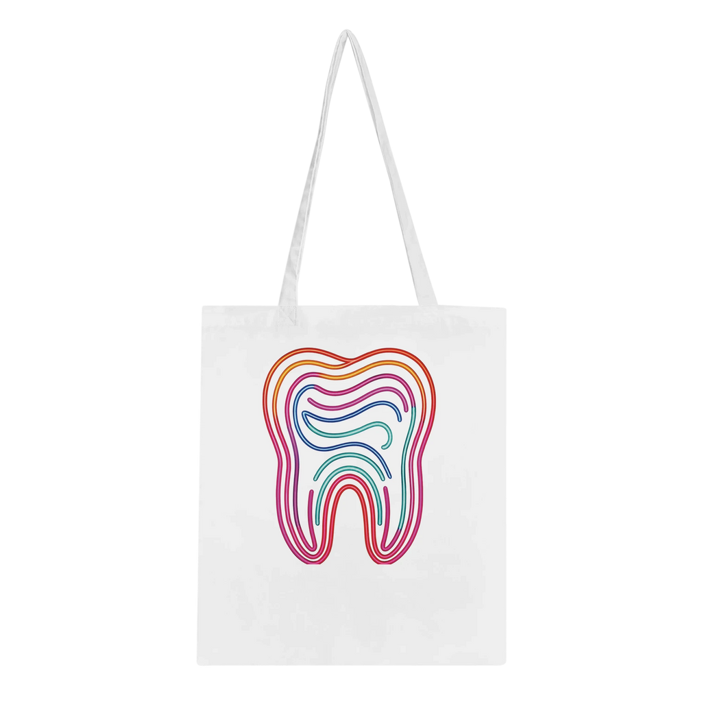 Neon Tooth Tote Bag