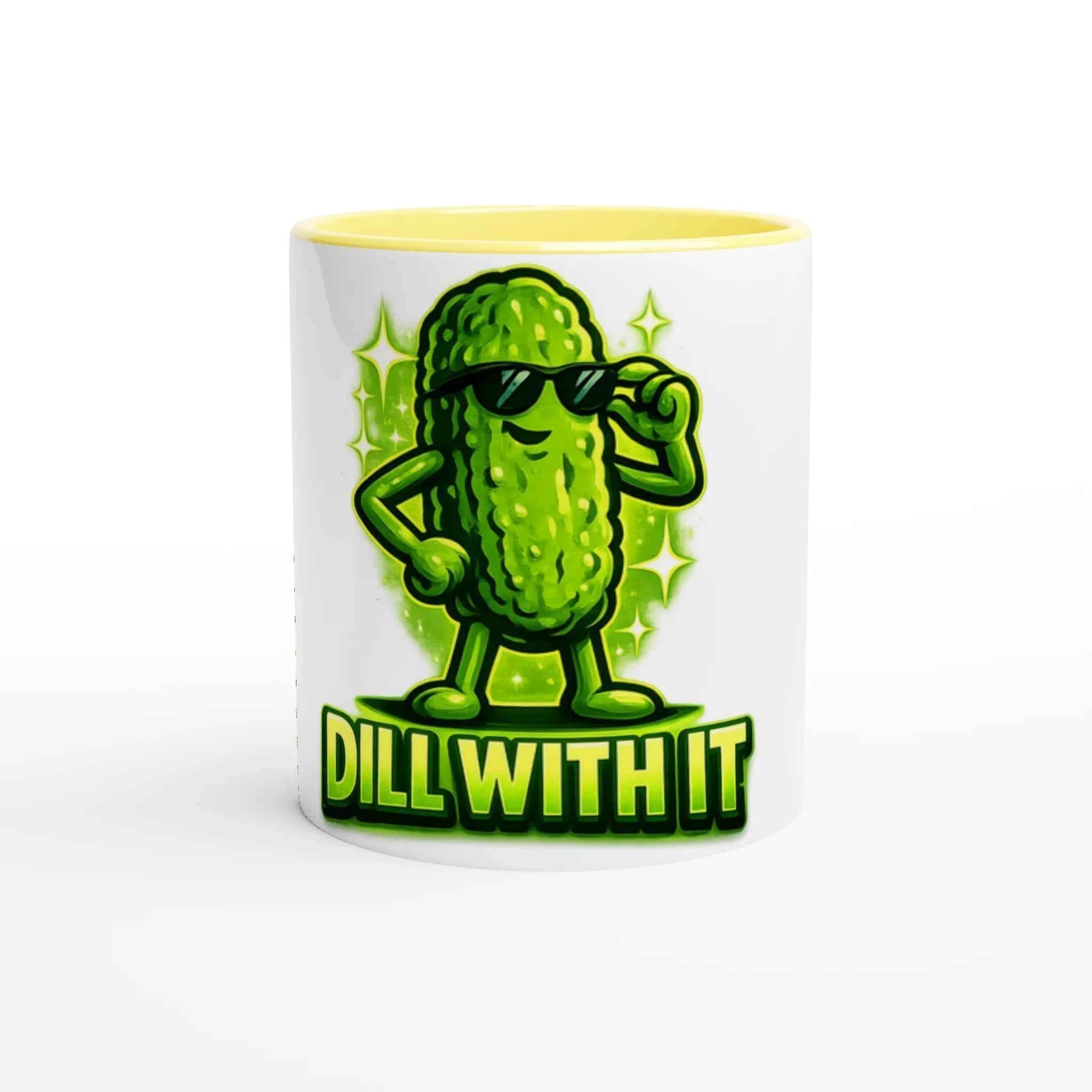 Dill With It Pickle 11oz Coffee Mug with Color Inside