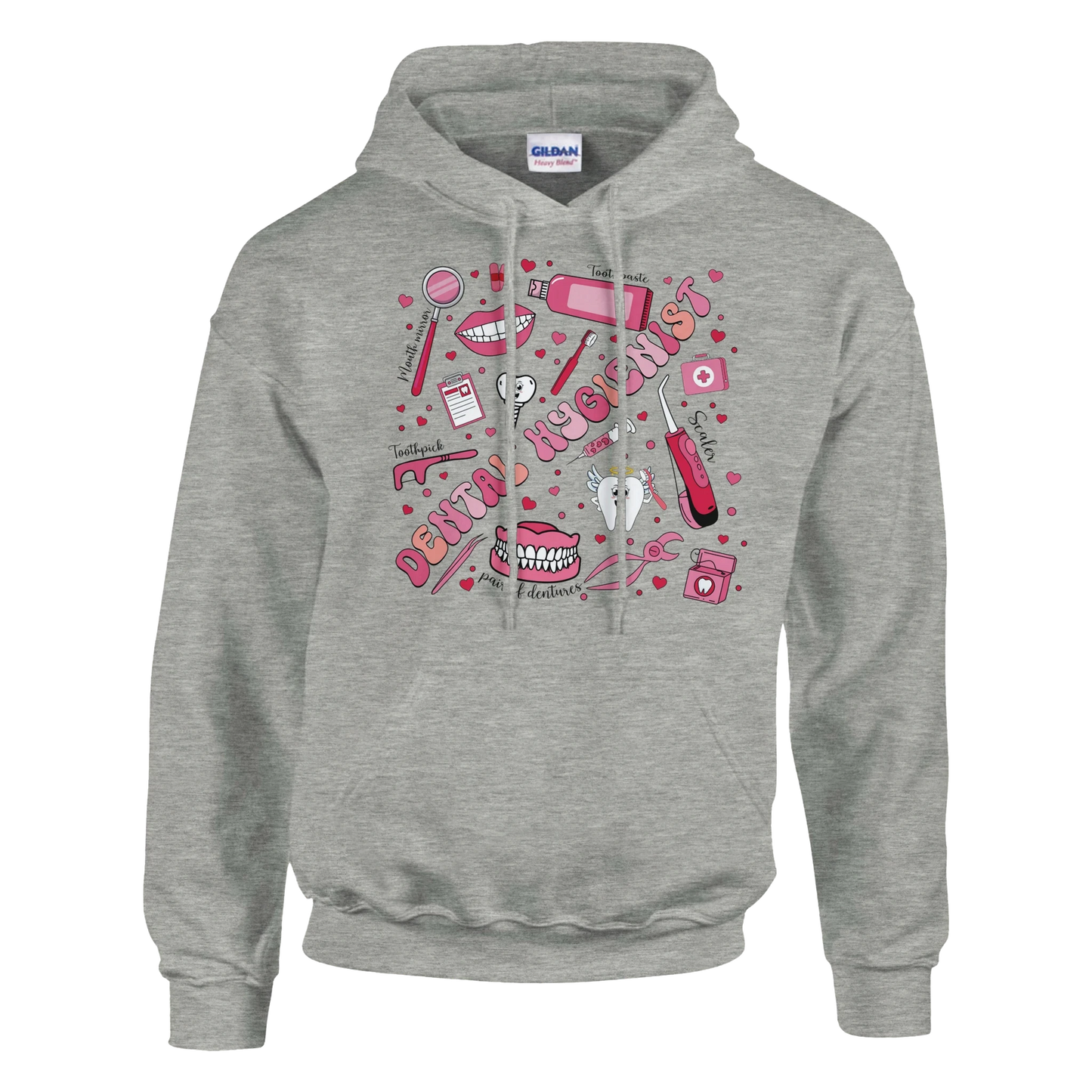 Dental Hygienist Valentines Day Hoodie | Premium Cotton Blend