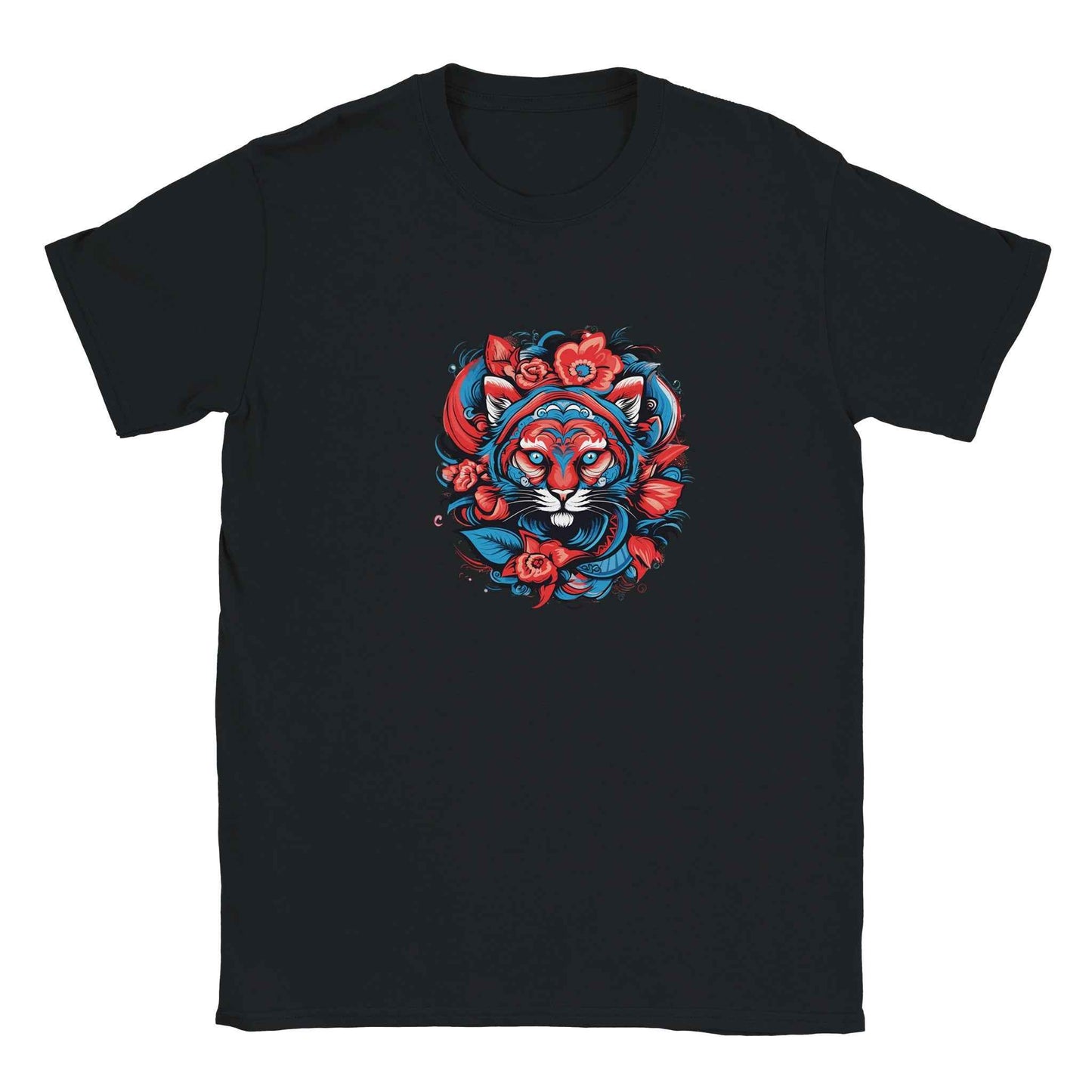 Zen Tiger & Floral Graphic Tee – Premium Comfort & Bold Style for Everyday Wear