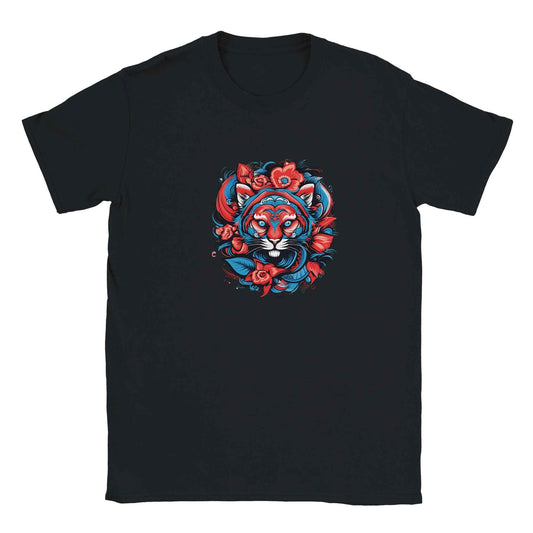 Zen Tiger & Floral Graphic Tee – Premium Comfort & Bold Style for Everyday Wear