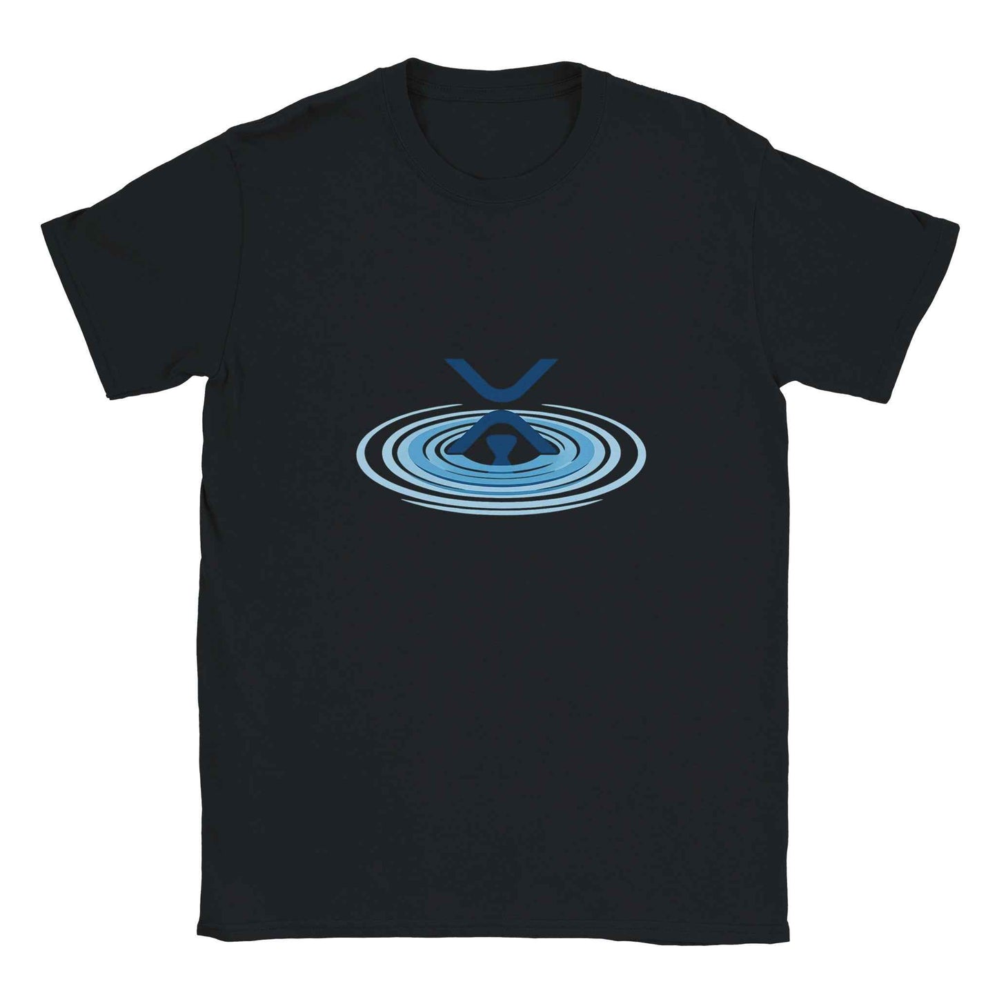 XRP Ripple T-Shirt – Ripple Effect Crypto Design in Your Choice of Eleven Shades