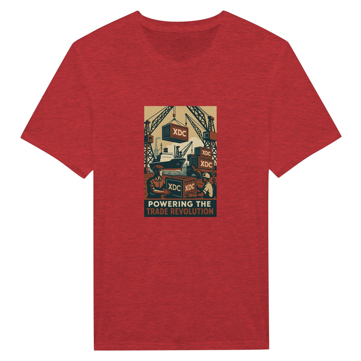 XDC Crypto Shirt – Powering Trade Revolution Retro Tee - F4 Custom Prints