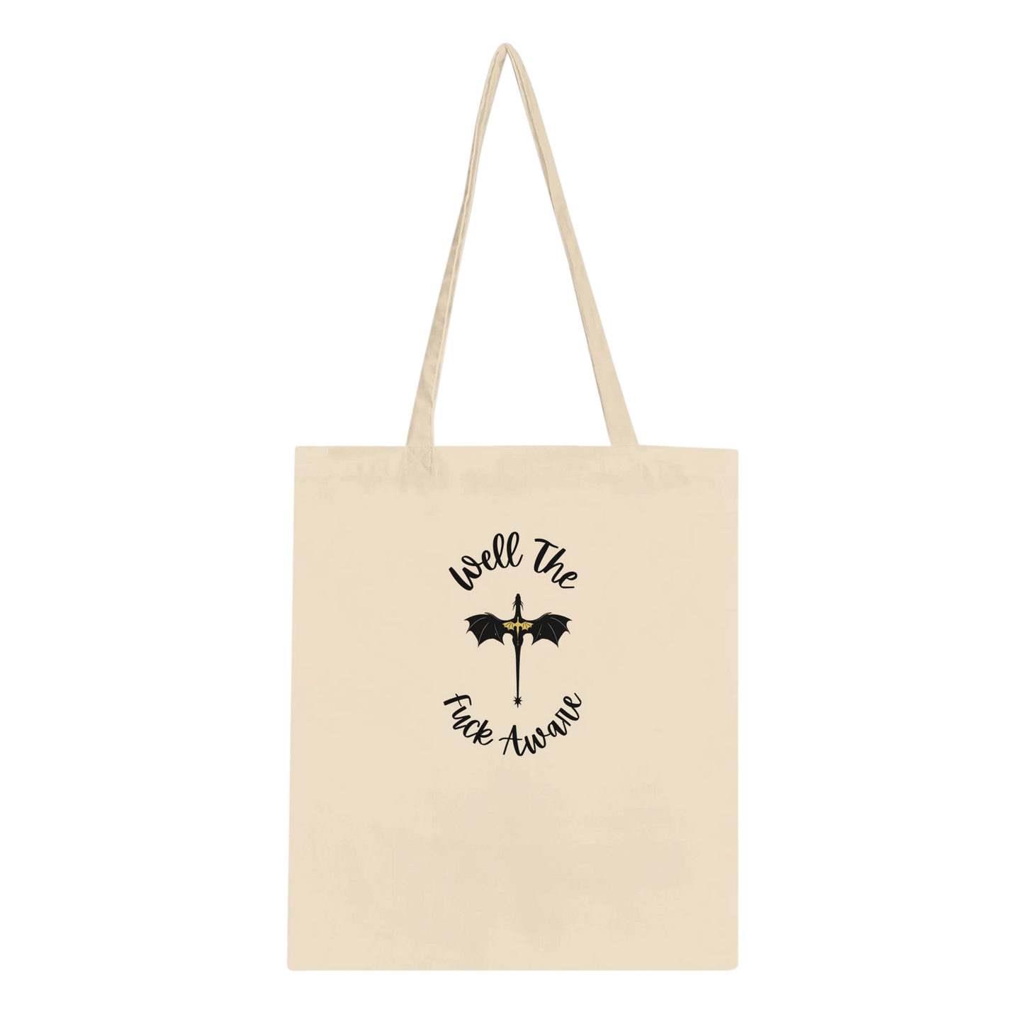 Well The Fuck Aware Tote Bag – Bookish Forth Wing Tote Bag - F4 Custom Prints