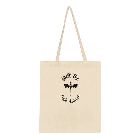 Well The Fuck Aware Tote Bag – Bookish Forth Wing Tote Bag - F4 Custom Prints