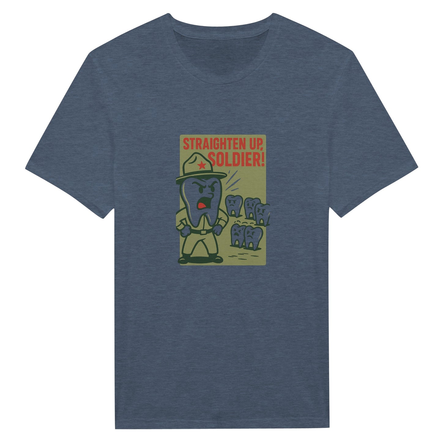 Dental Soldier T-Shirt – “Straighten Up, Soldier!” Retro Dental Humor Tee - F4 Custom Prints