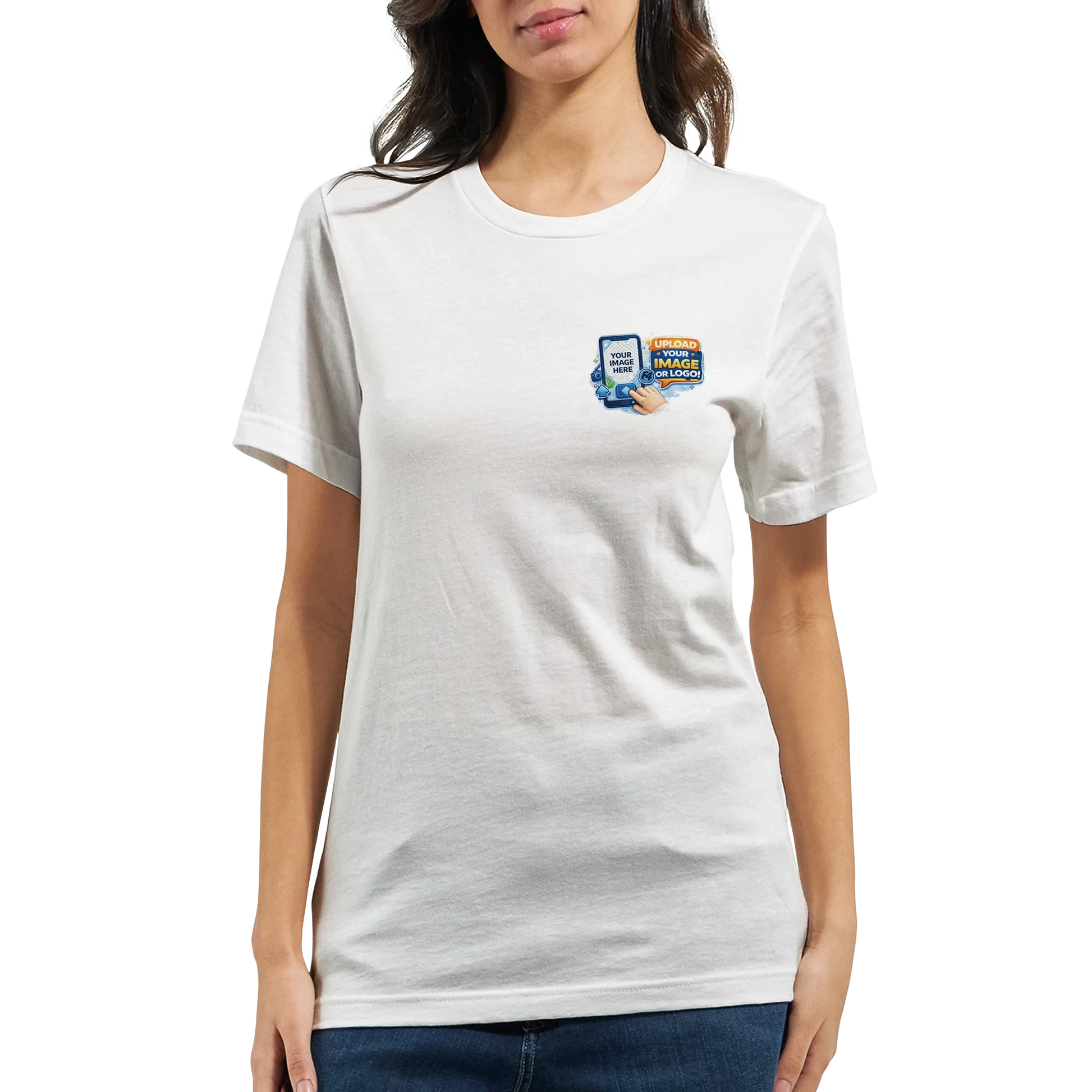 Custom Logo White T-Shirt – Front & Back Print