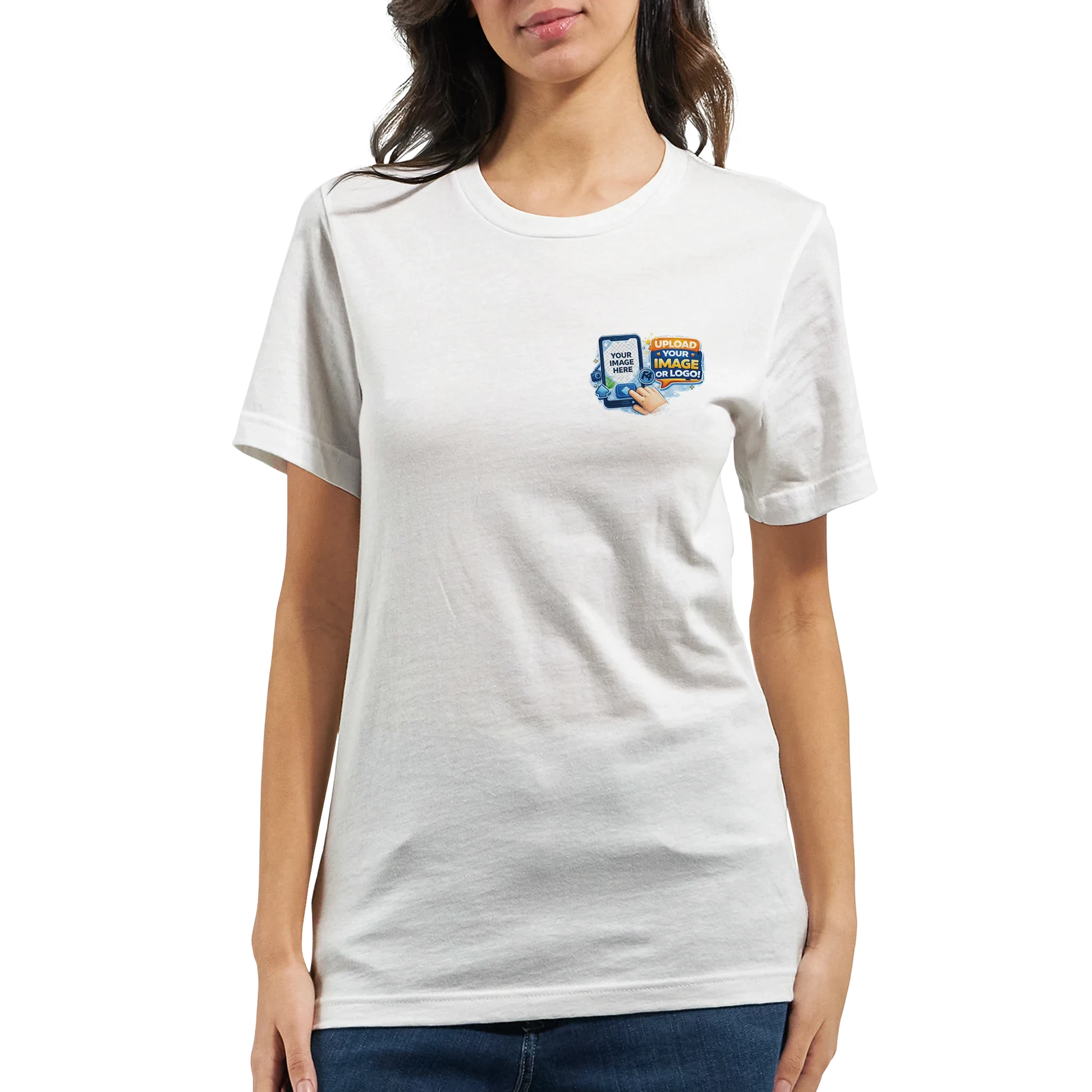 Custom Logo White T-Shirt – Front & Back Print