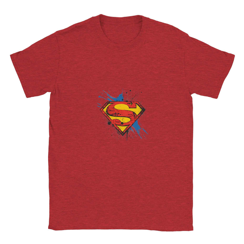 Distressed Superman Shield T-Shirt – Heroic Comic-Inspired Graphic Tee in Multiple Colors